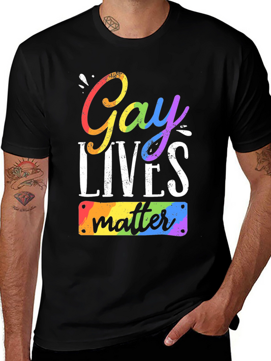 Gay Lives Matter Rainbow Pride T-Shirt
