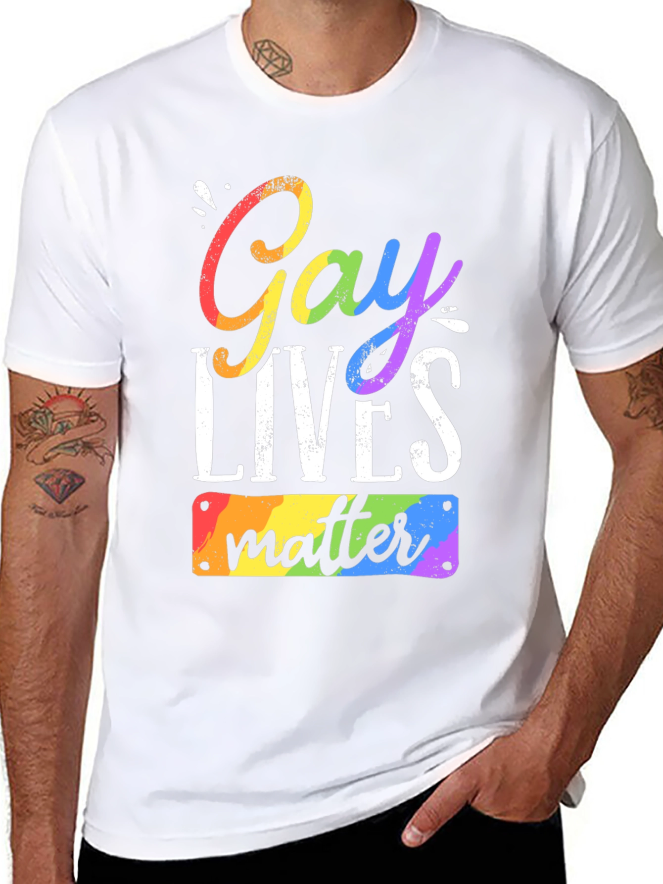 Gay Lives Matter Rainbow Pride T-Shirt
