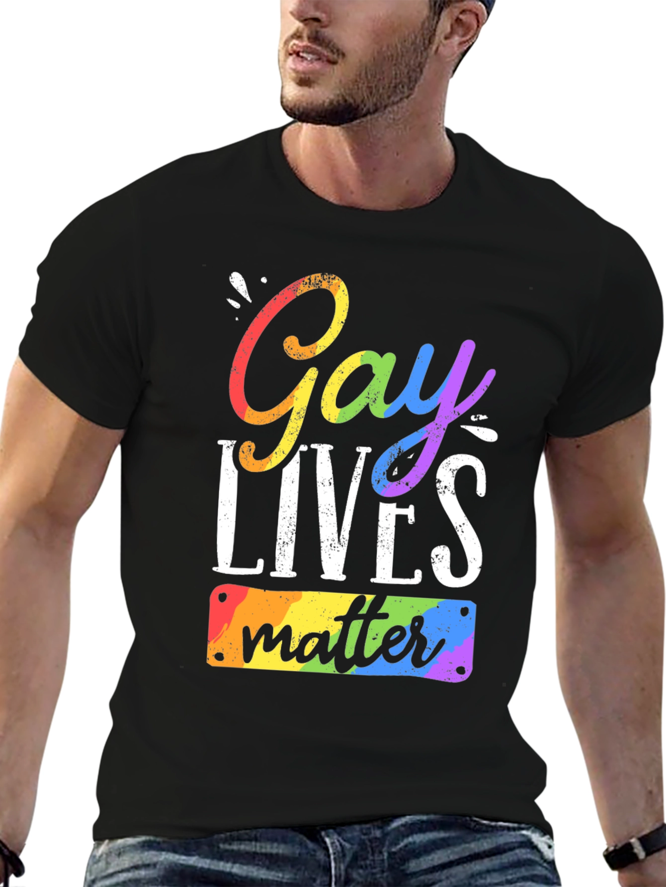 Gay Lives Matter Rainbow Pride T-Shirt