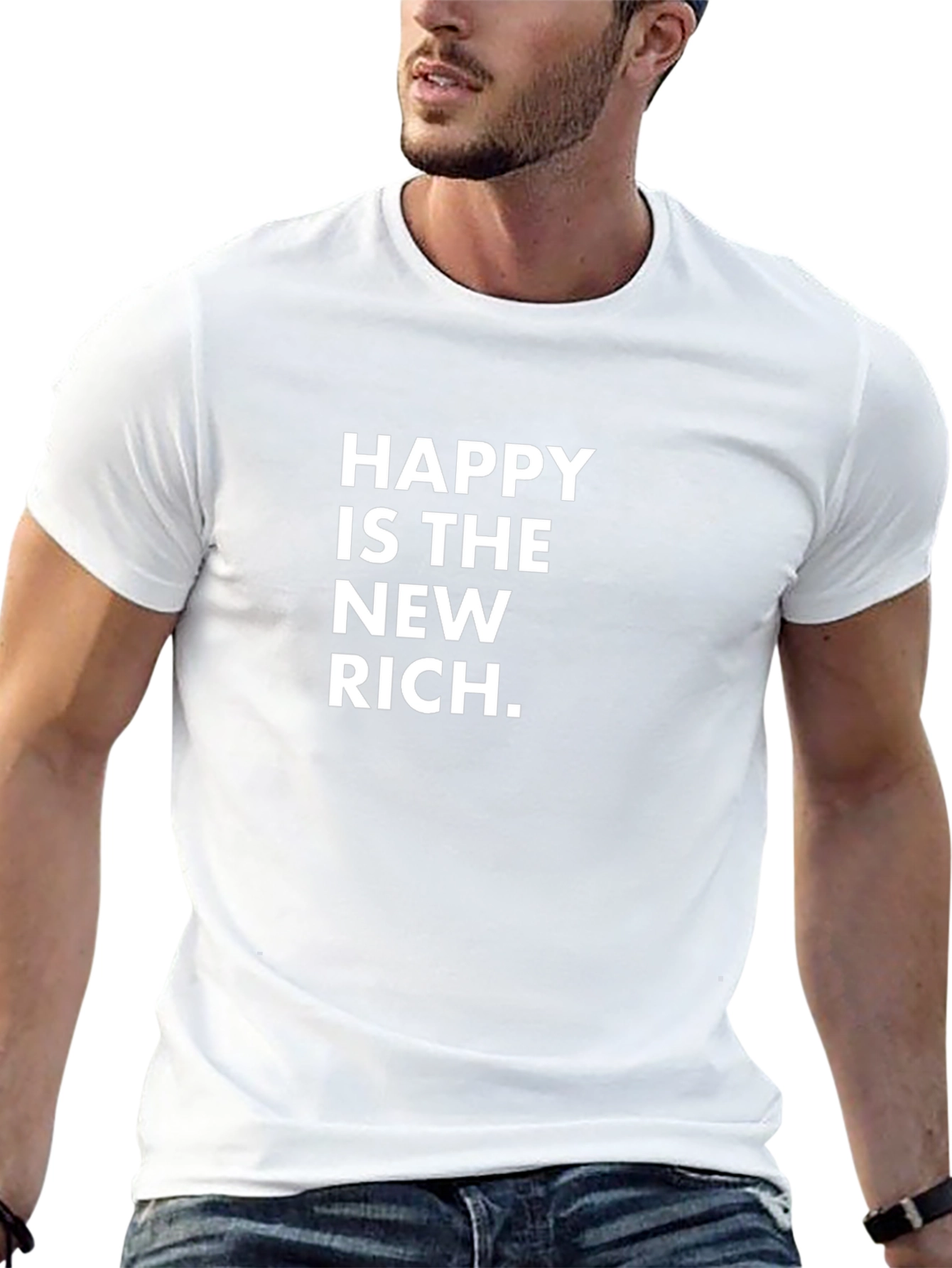 Happy is the New Rich Graphic Tee
