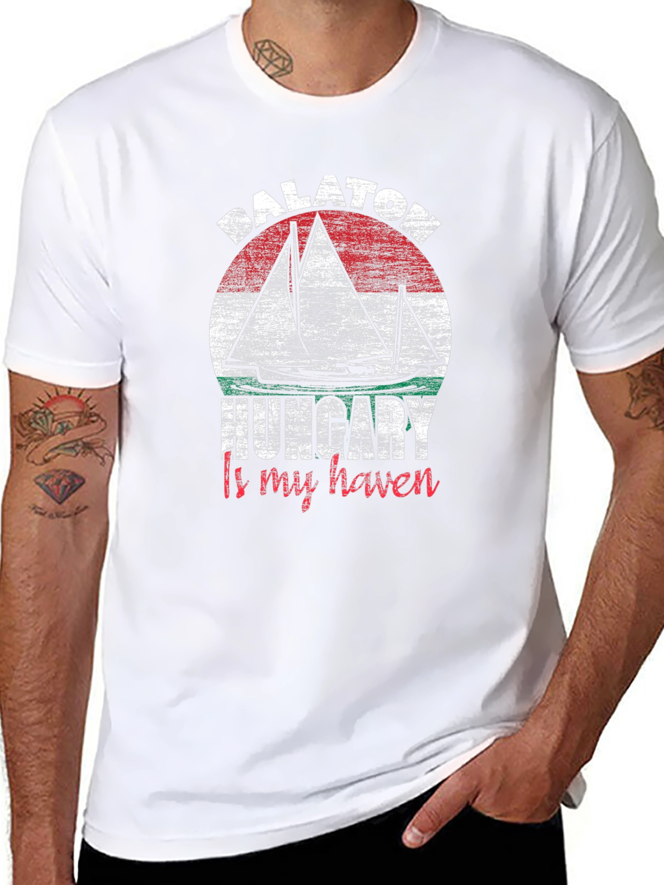 Balaton Hungary Is My Haven Black T-Shirt