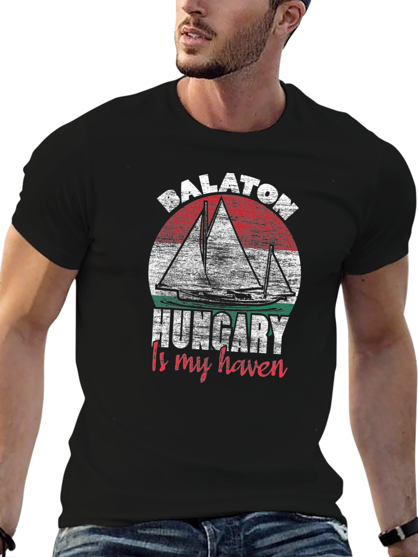 Balaton Hungary Is My Haven Black T-Shirt