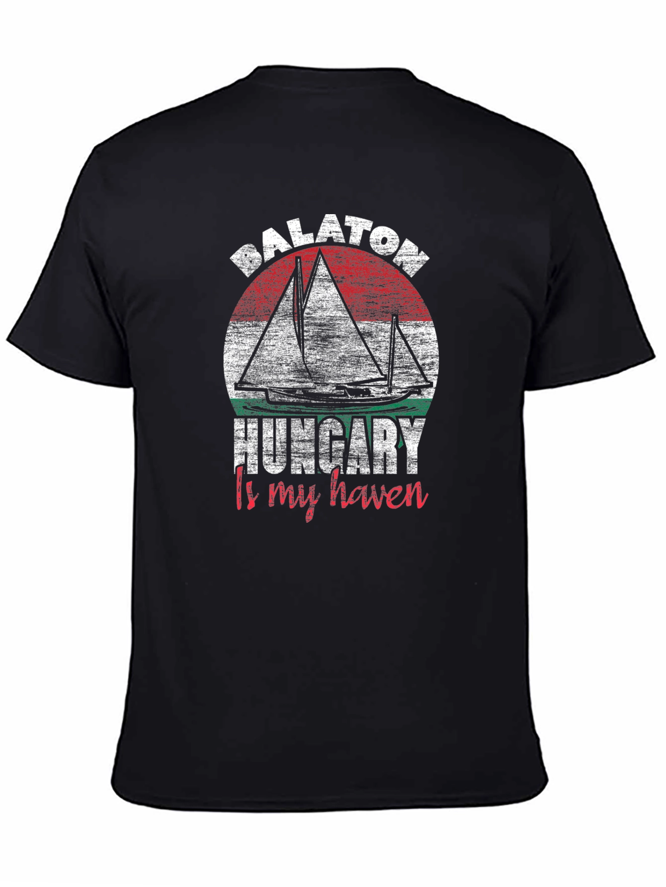Balaton Hungary Is My Haven Black T-Shirt