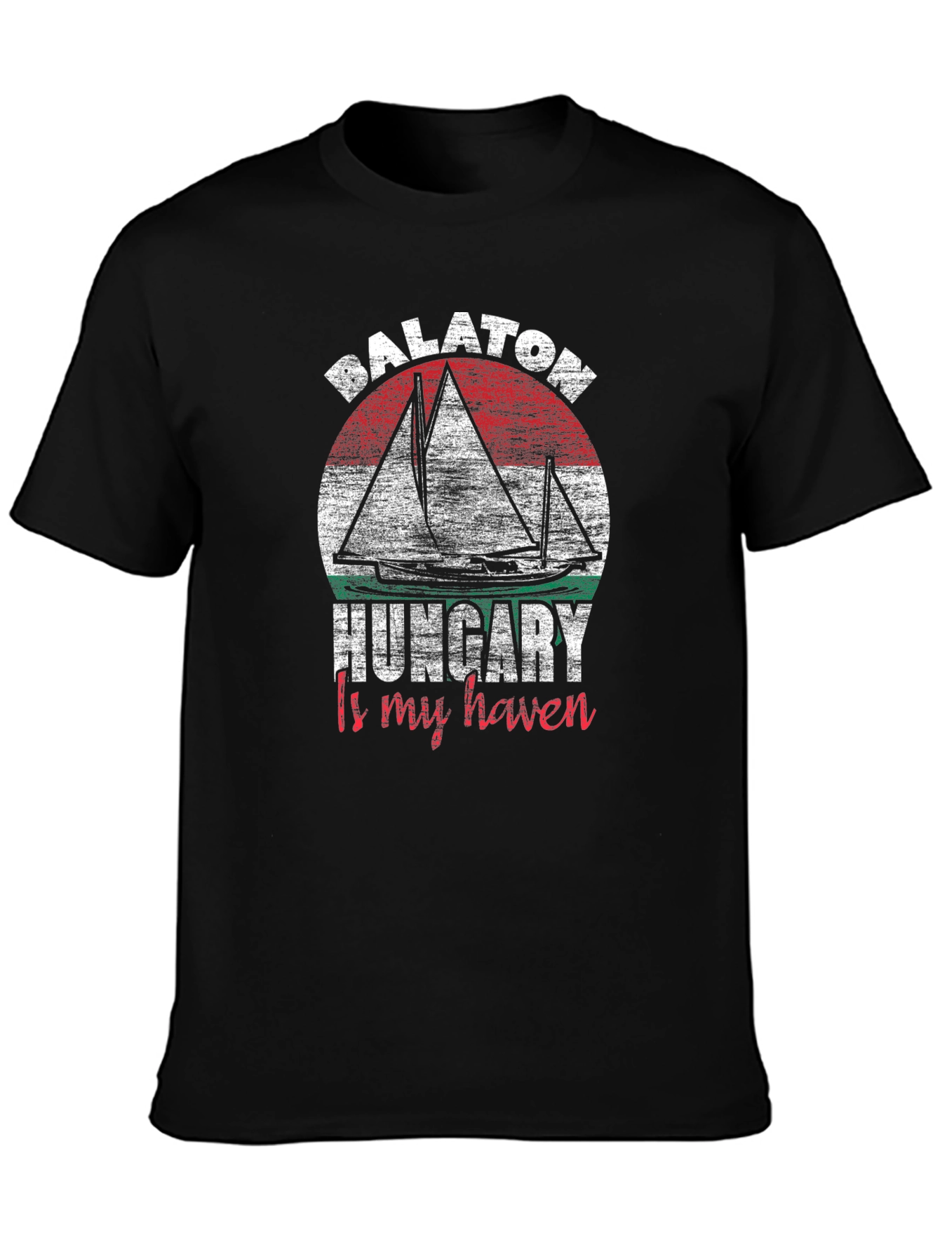 Balaton Hungary Is My Haven Black T-Shirt