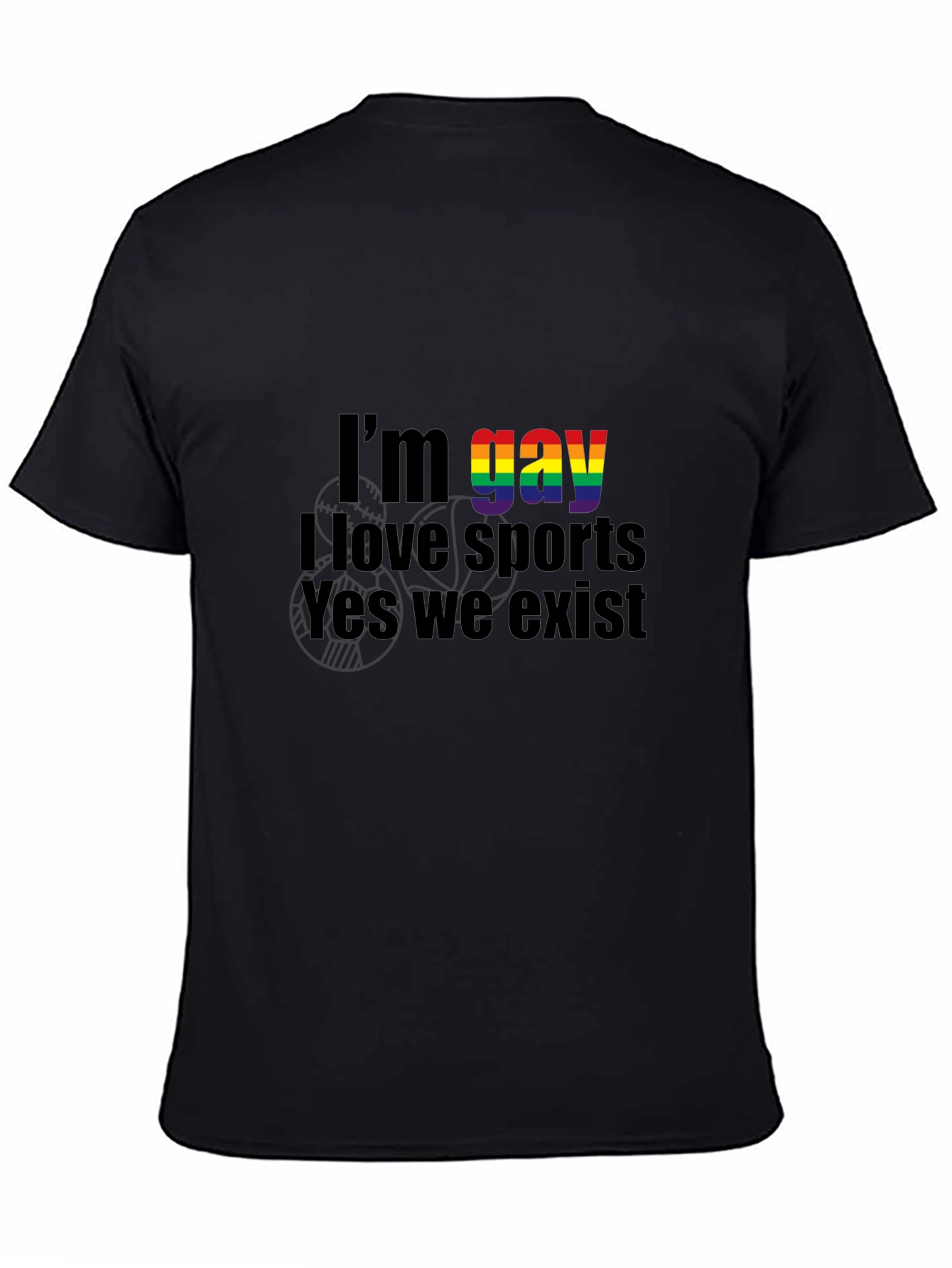 Gay Pride Sports T-Shirt - Rainbow Text