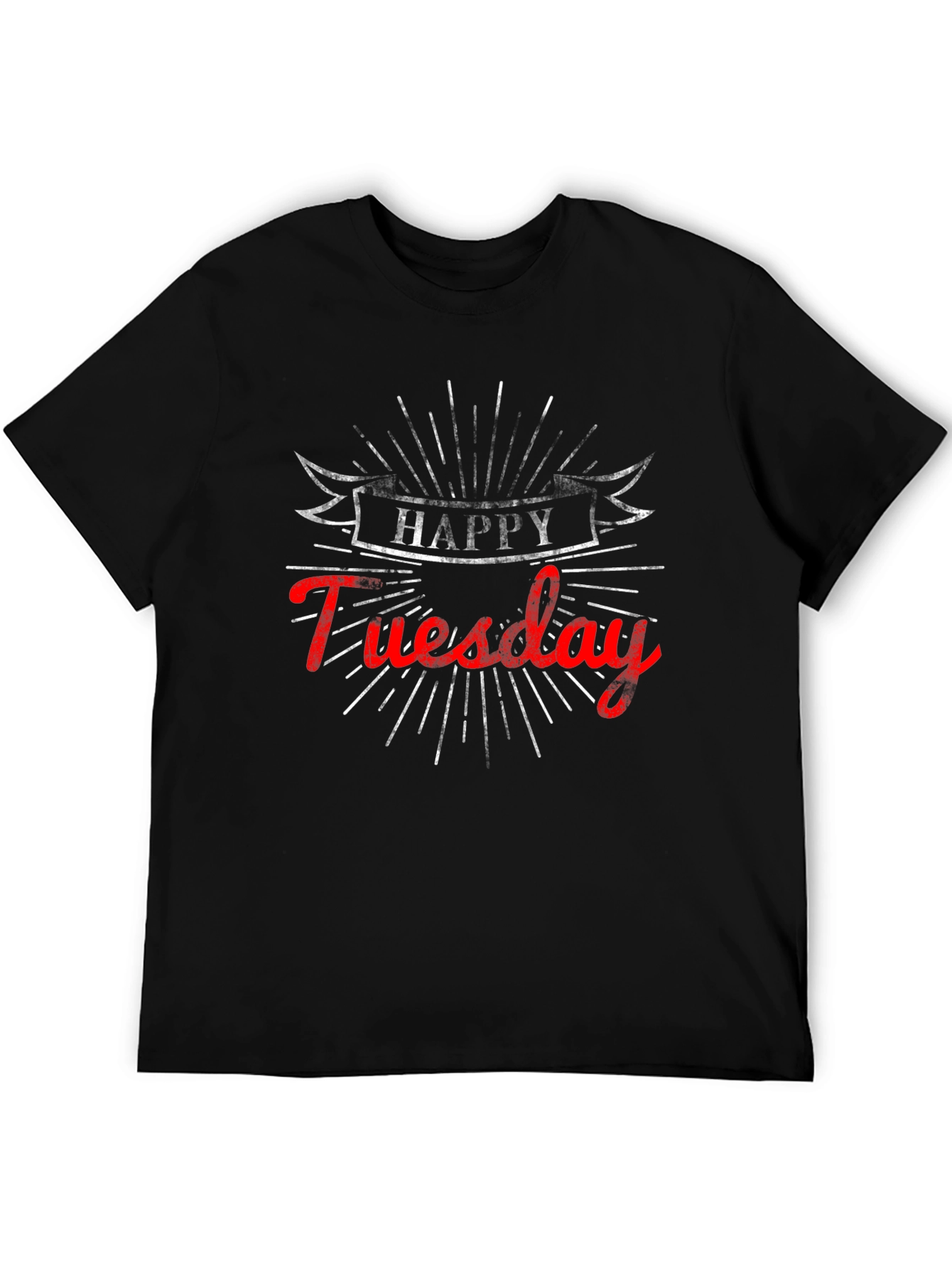 Happy Tuesday Graphic Tee - Black