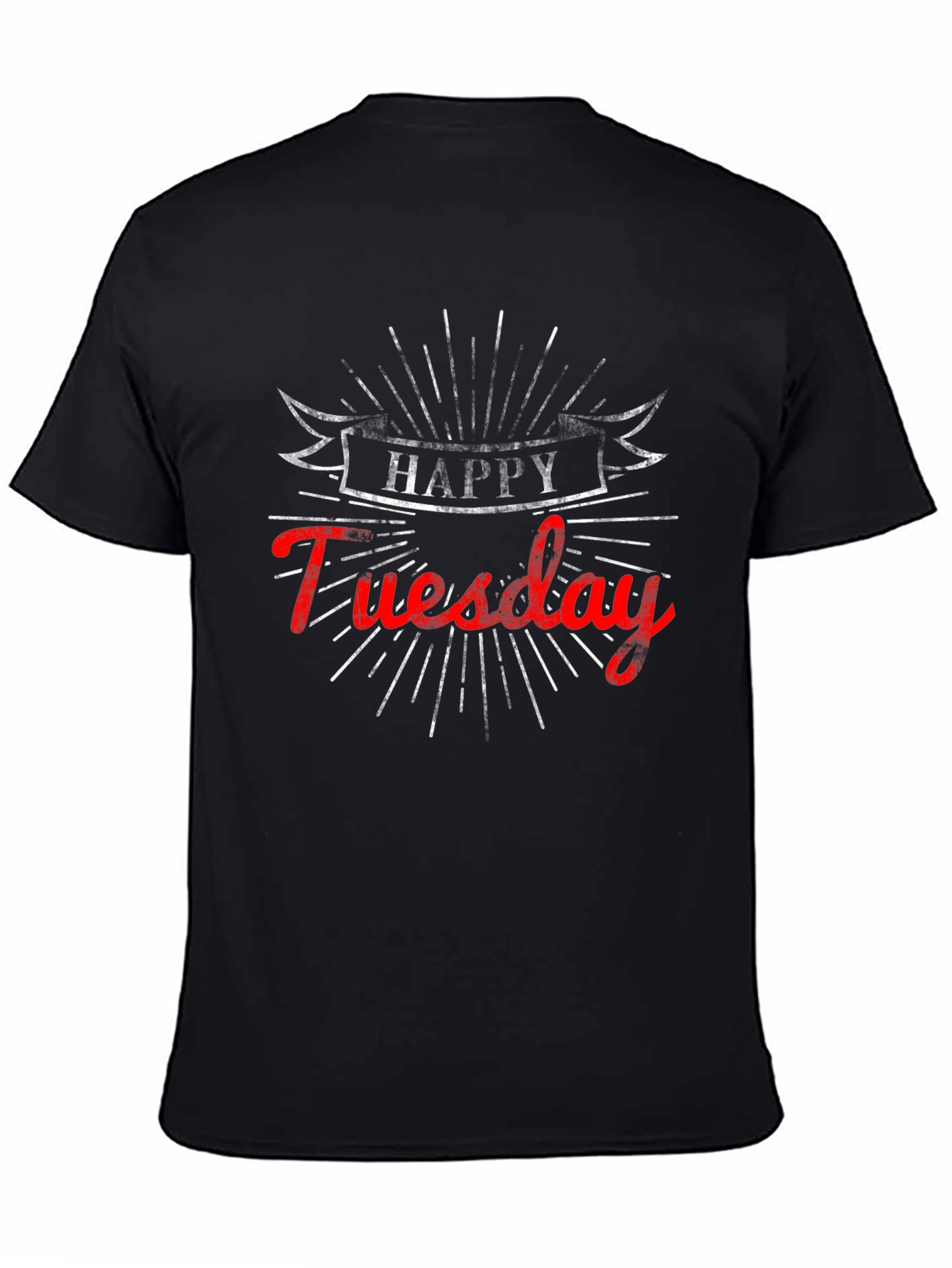 Happy Tuesday Graphic Tee - Black
