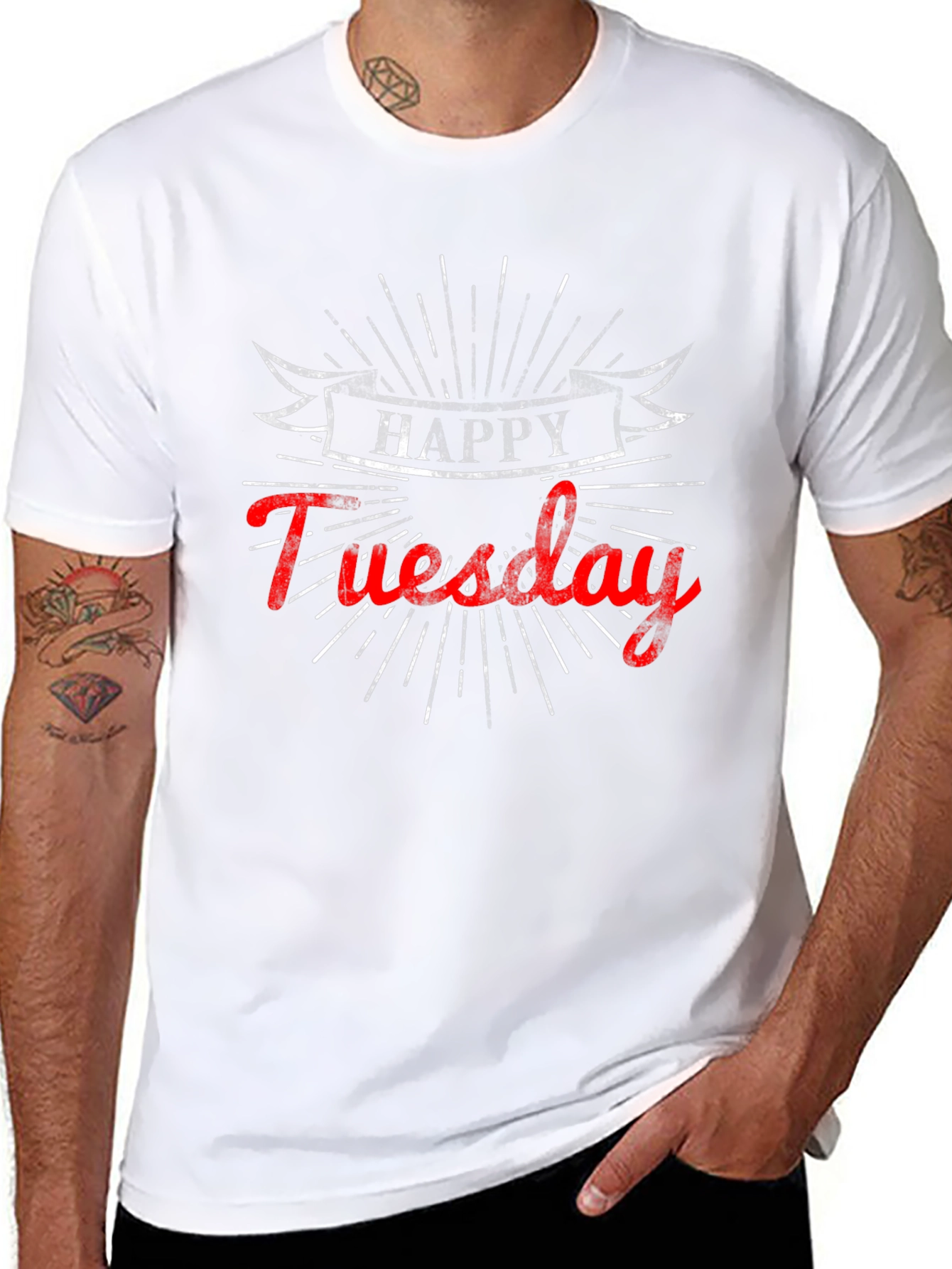 Happy Tuesday Graphic Tee - Black