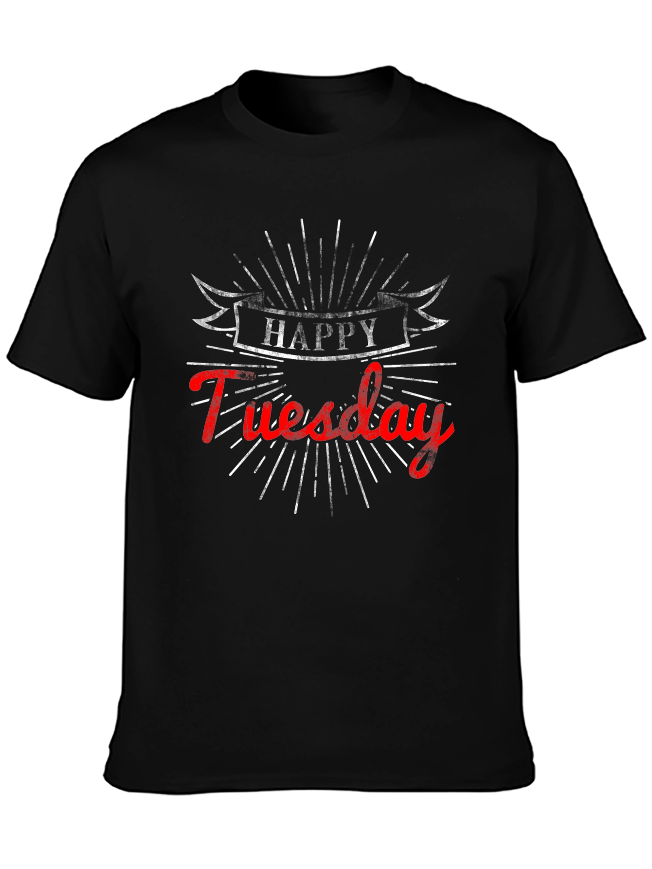 Happy Tuesday Graphic Tee - Black