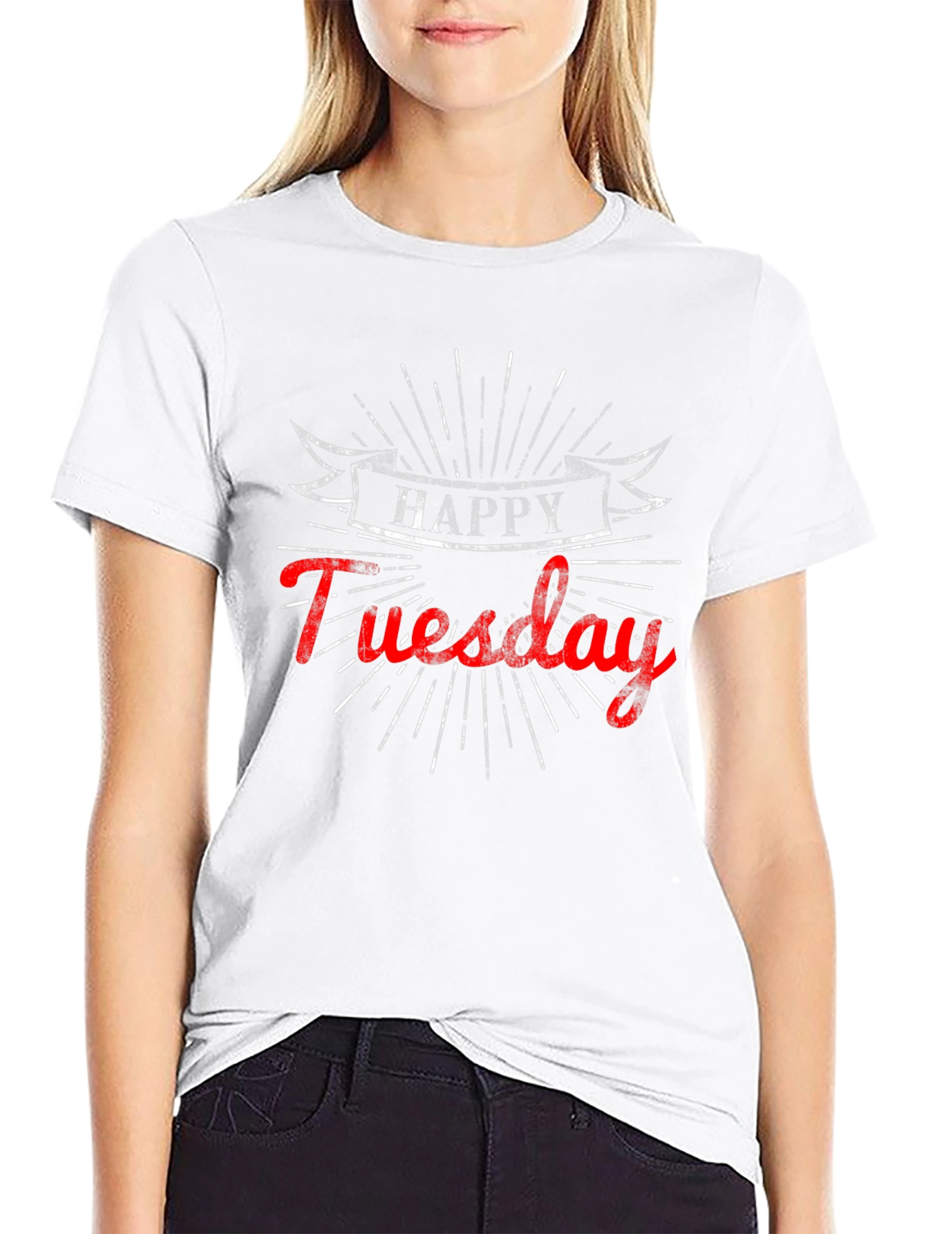 Happy Tuesday Graphic Tee - Black