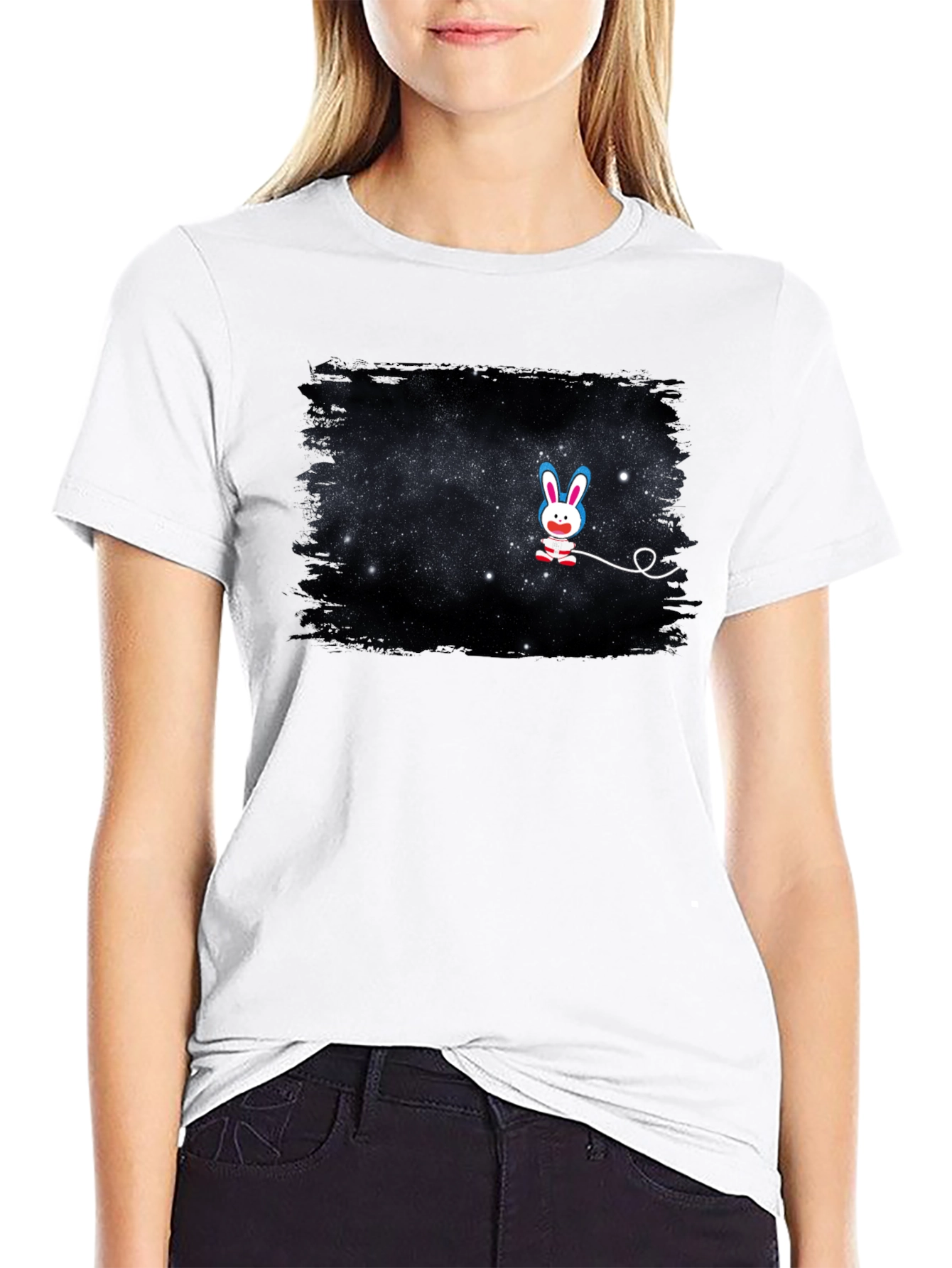 Galaxy Bunny T-Shirt - Unisex Black Tee