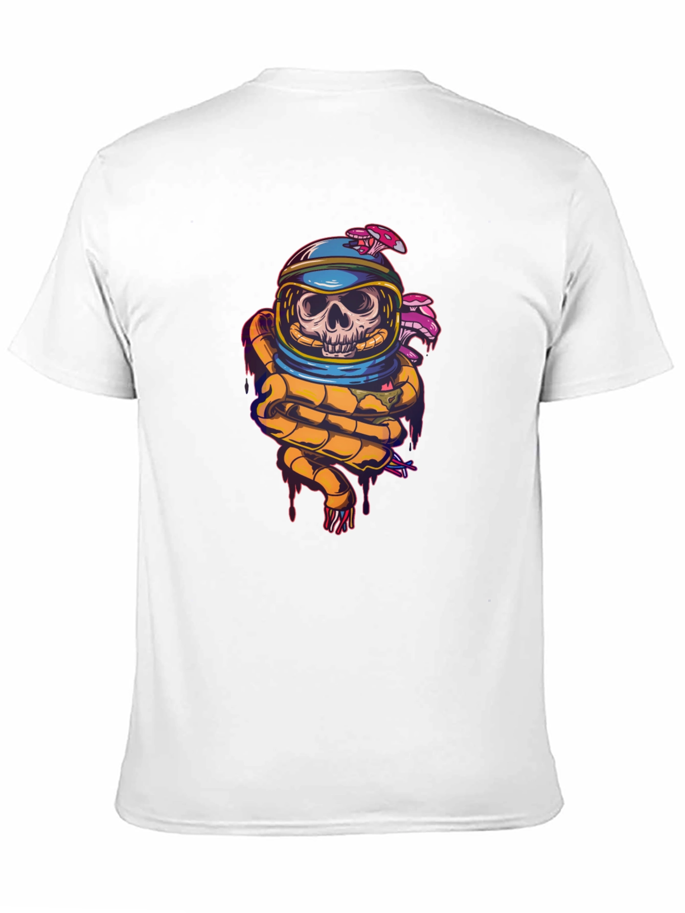 Astronaut Skull Graphic Print T-Shirt