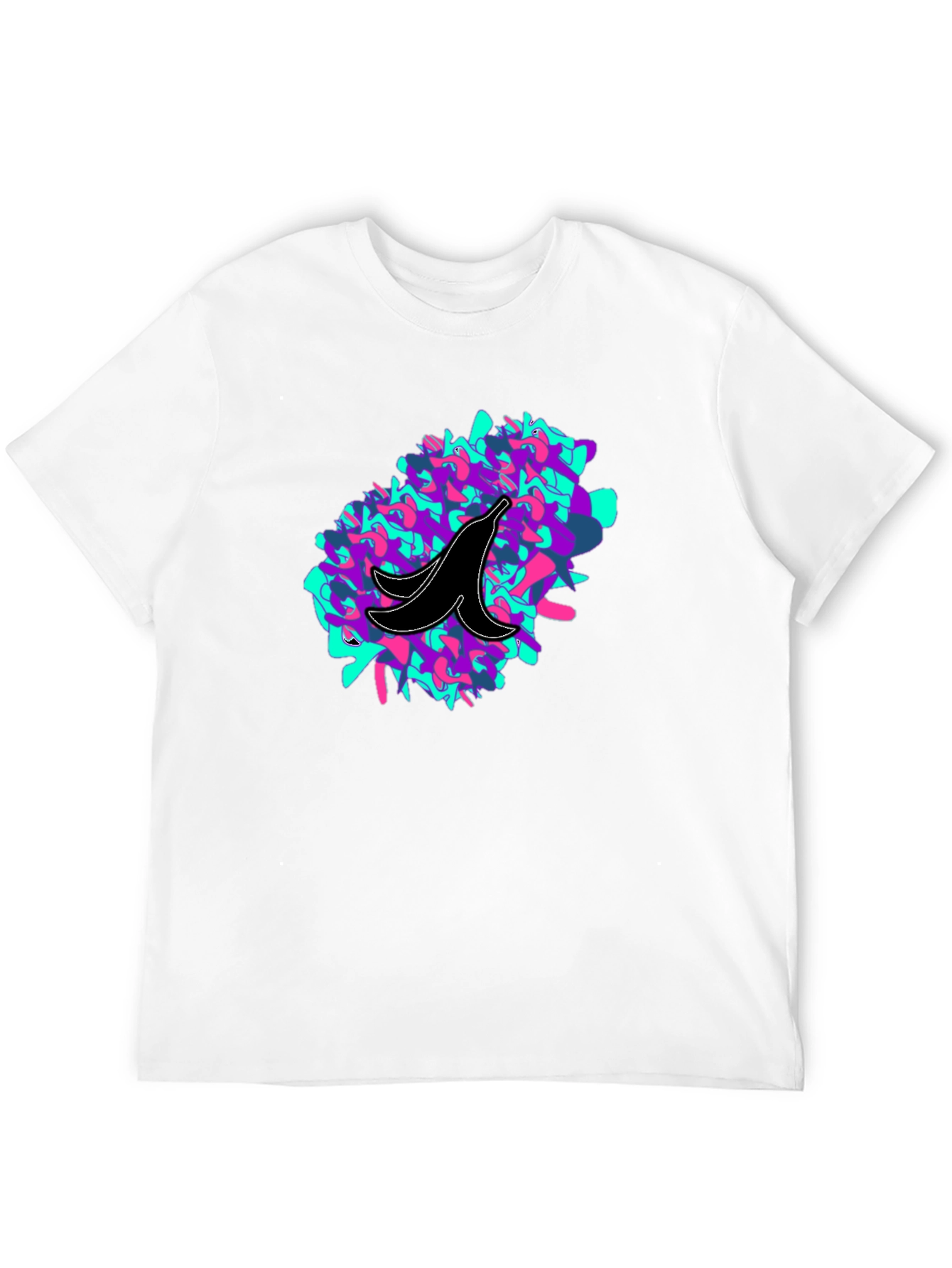 Abstract Banana Peel Graphic Tee - Black Unisex