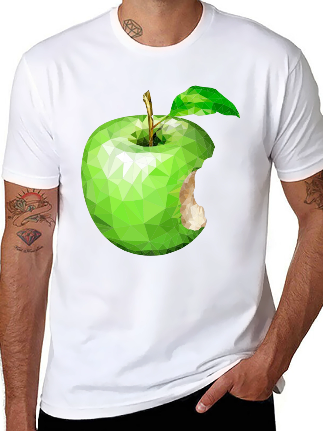 Abstract Apple Graphic Tee - Modern & Unique
