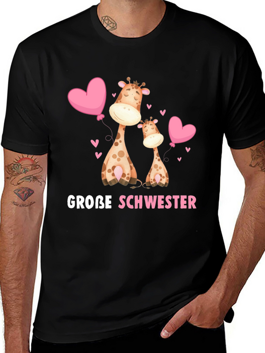 Große Schwester Giraffe T-Shirt