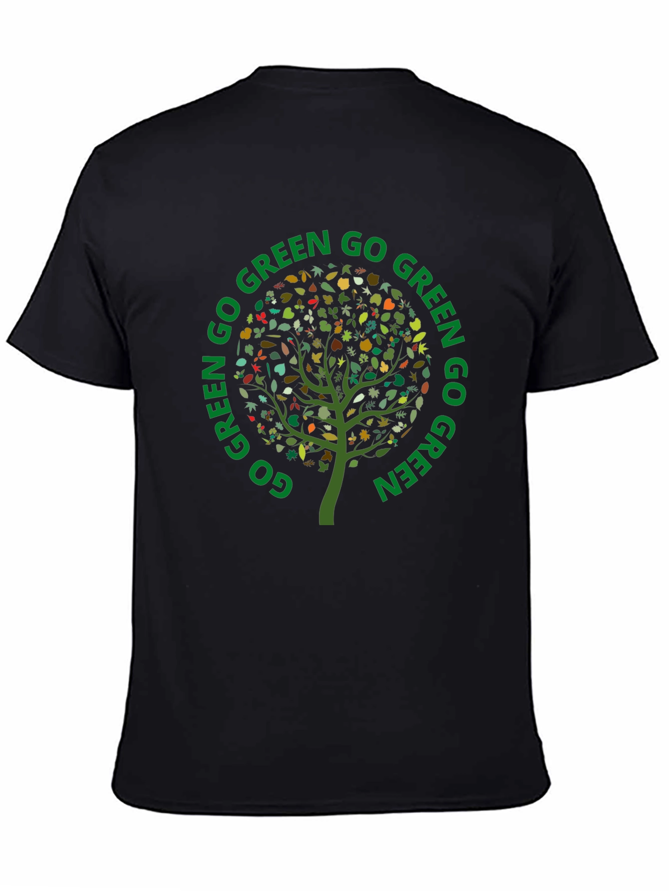 Go Green Tree Graphic T-Shirt