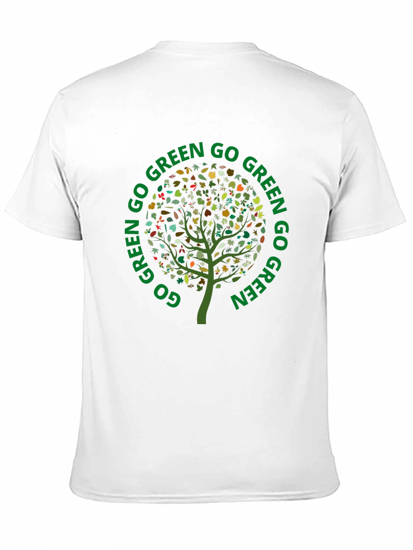 Go Green Tree Graphic T-Shirt