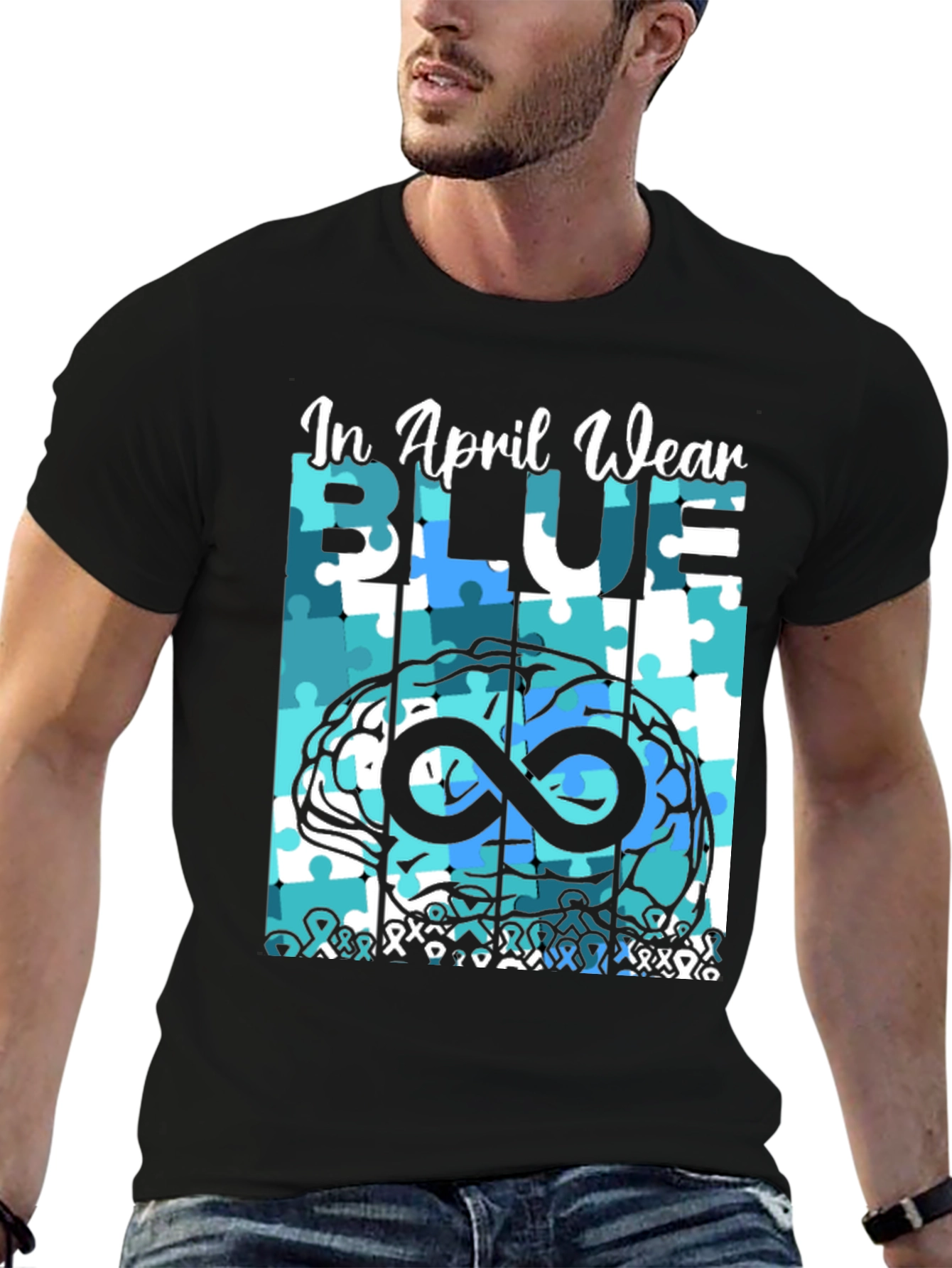 Autism Awareness T-Shirt - In April Wear Blue
