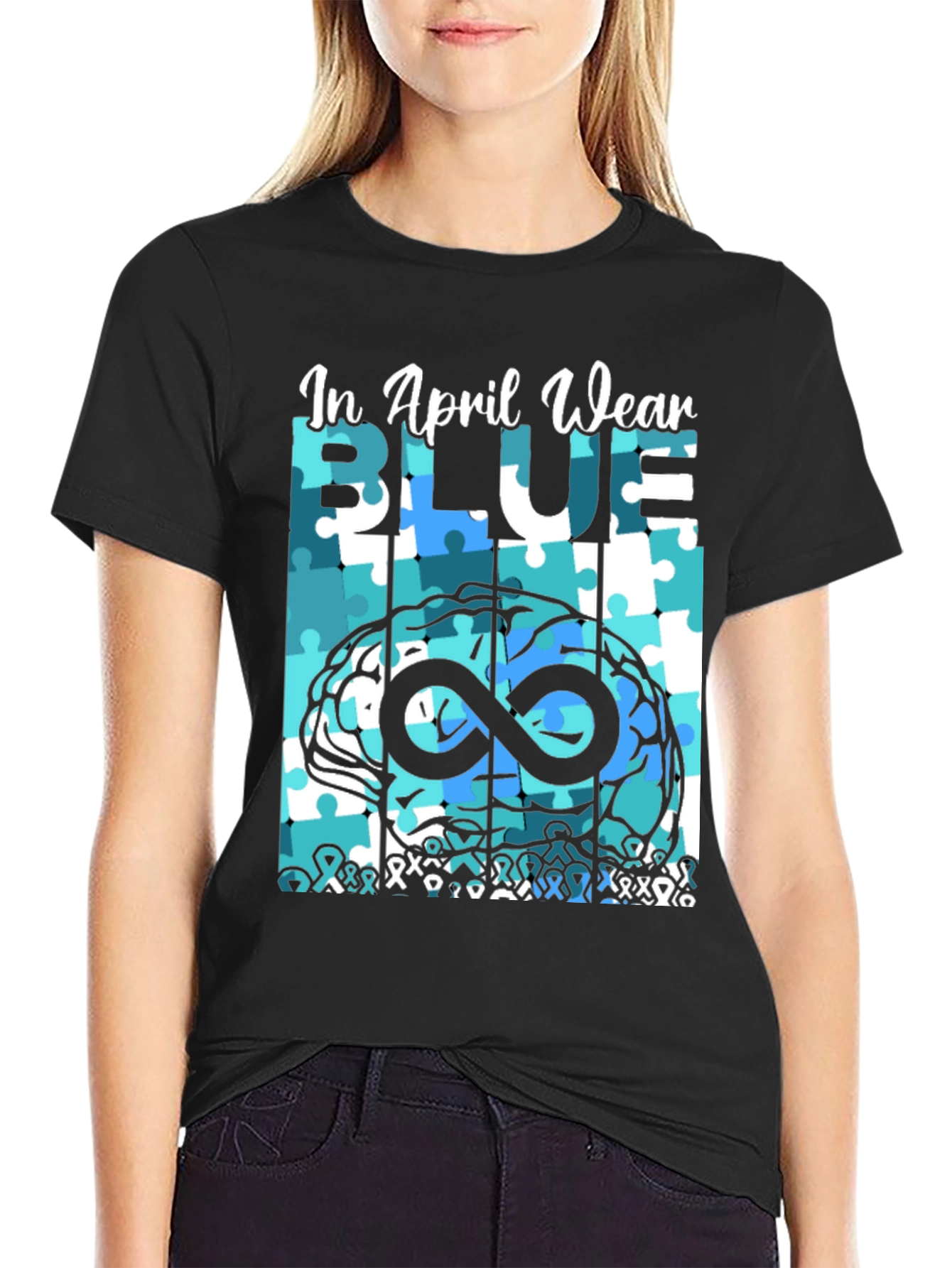 Autism Awareness T-Shirt - In April Wear Blue