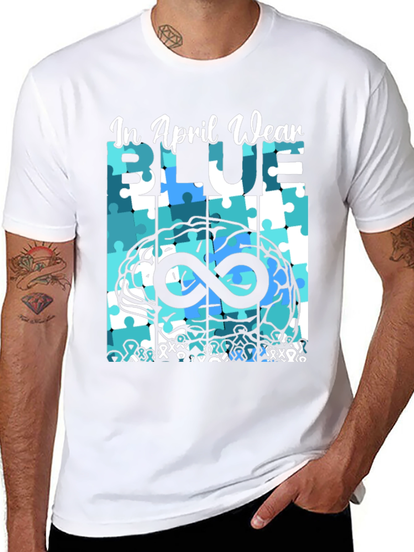 Autism Awareness T-Shirt - In April Wear Blue