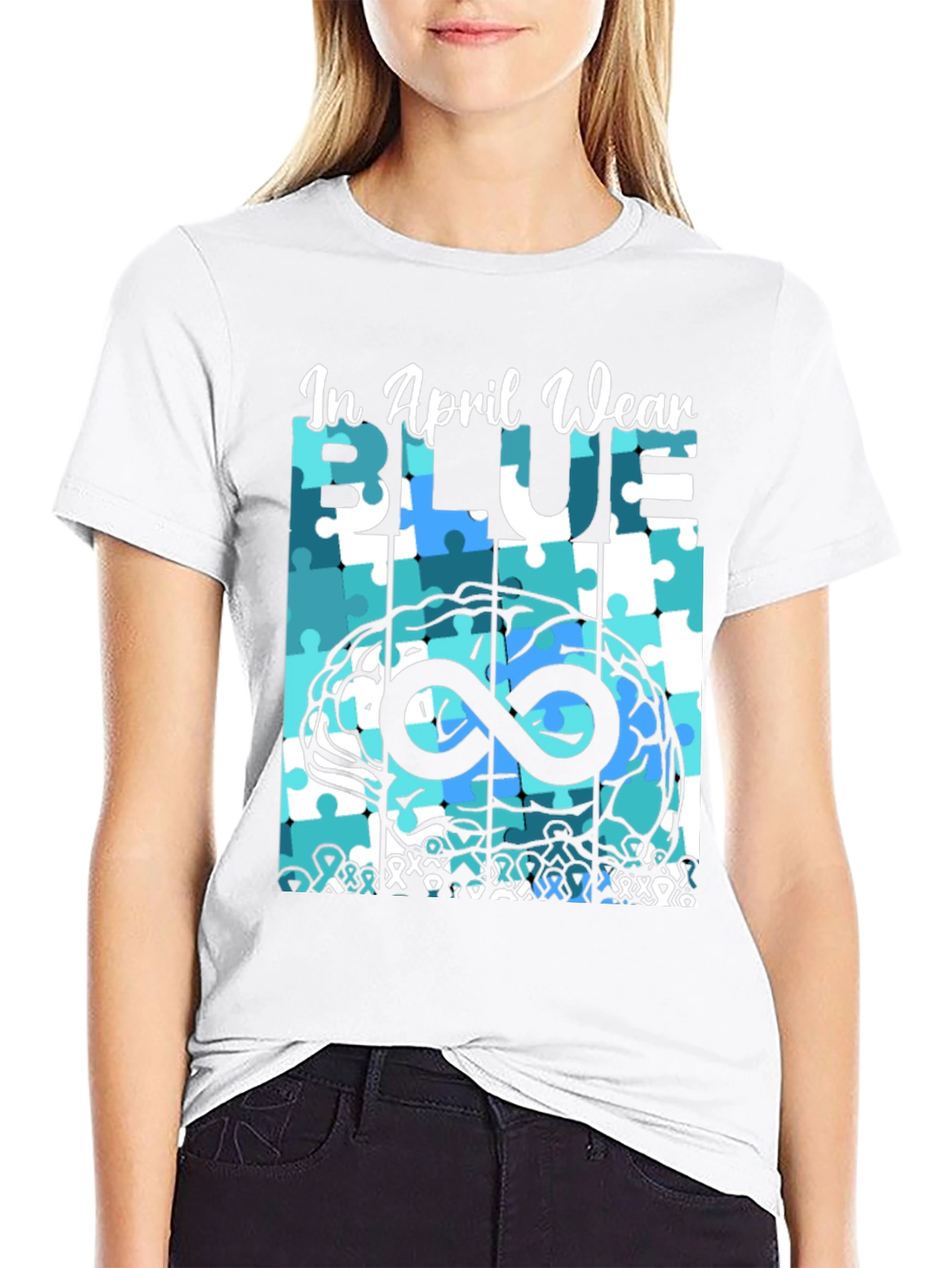 Autism Awareness T-Shirt - In April Wear Blue