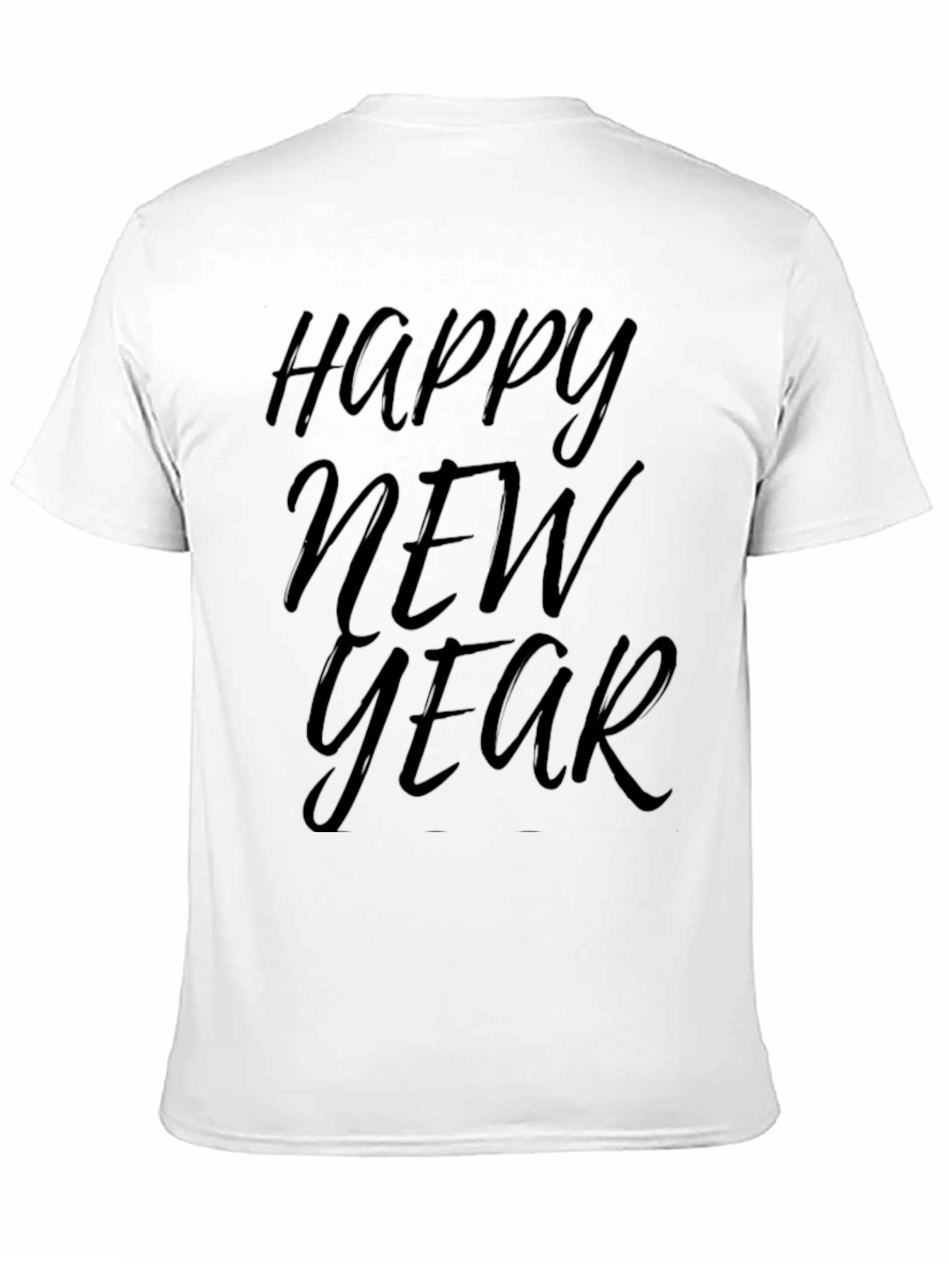 Happy New Year Graphic Tee - Black T-Shirt