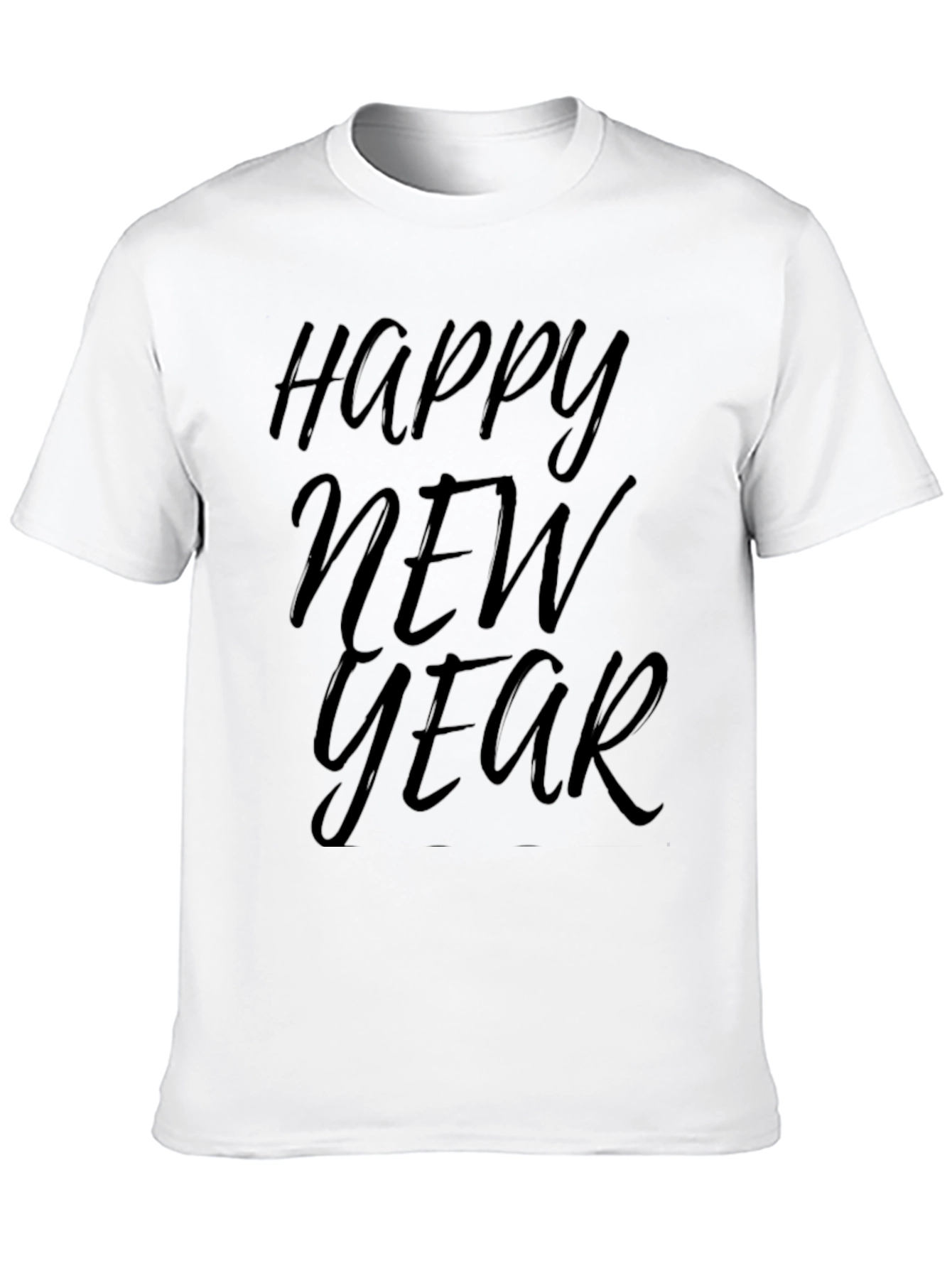 Happy New Year Graphic Tee - Black T-Shirt