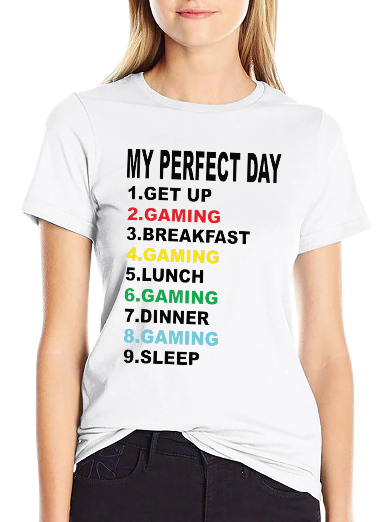 Gamers Perfect Day Graphic Tee - Black