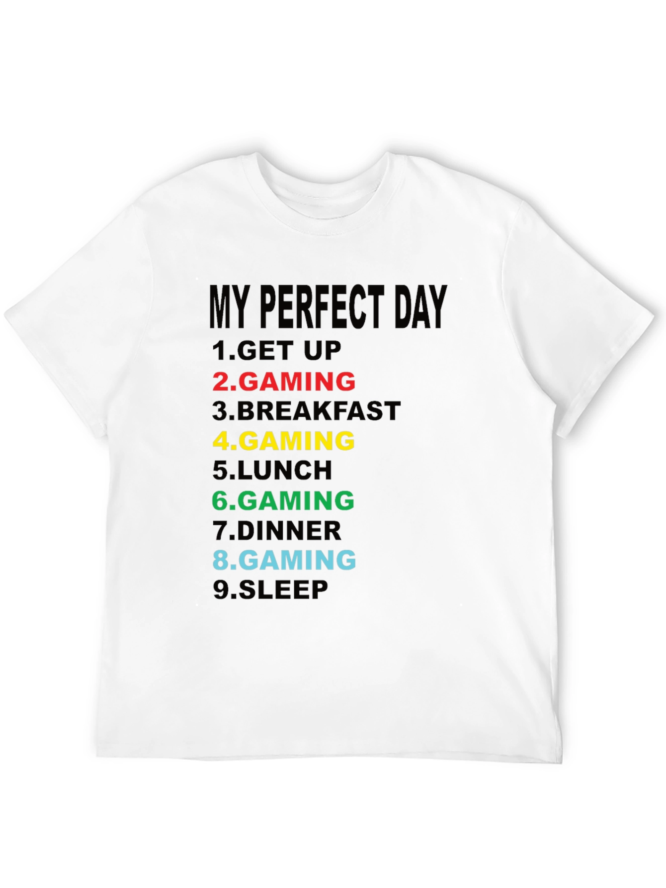 Gamers Perfect Day Graphic Tee - Black