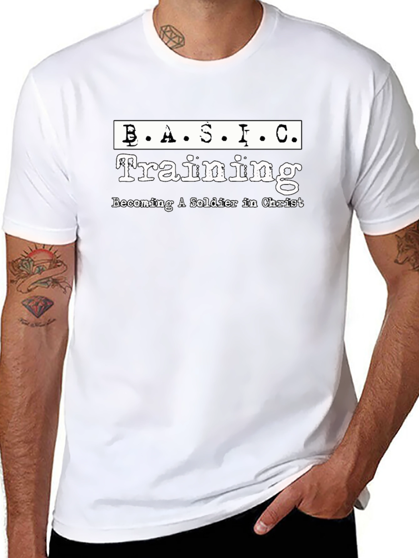 BASIC Training Soldier in Christ Black T-Shirt