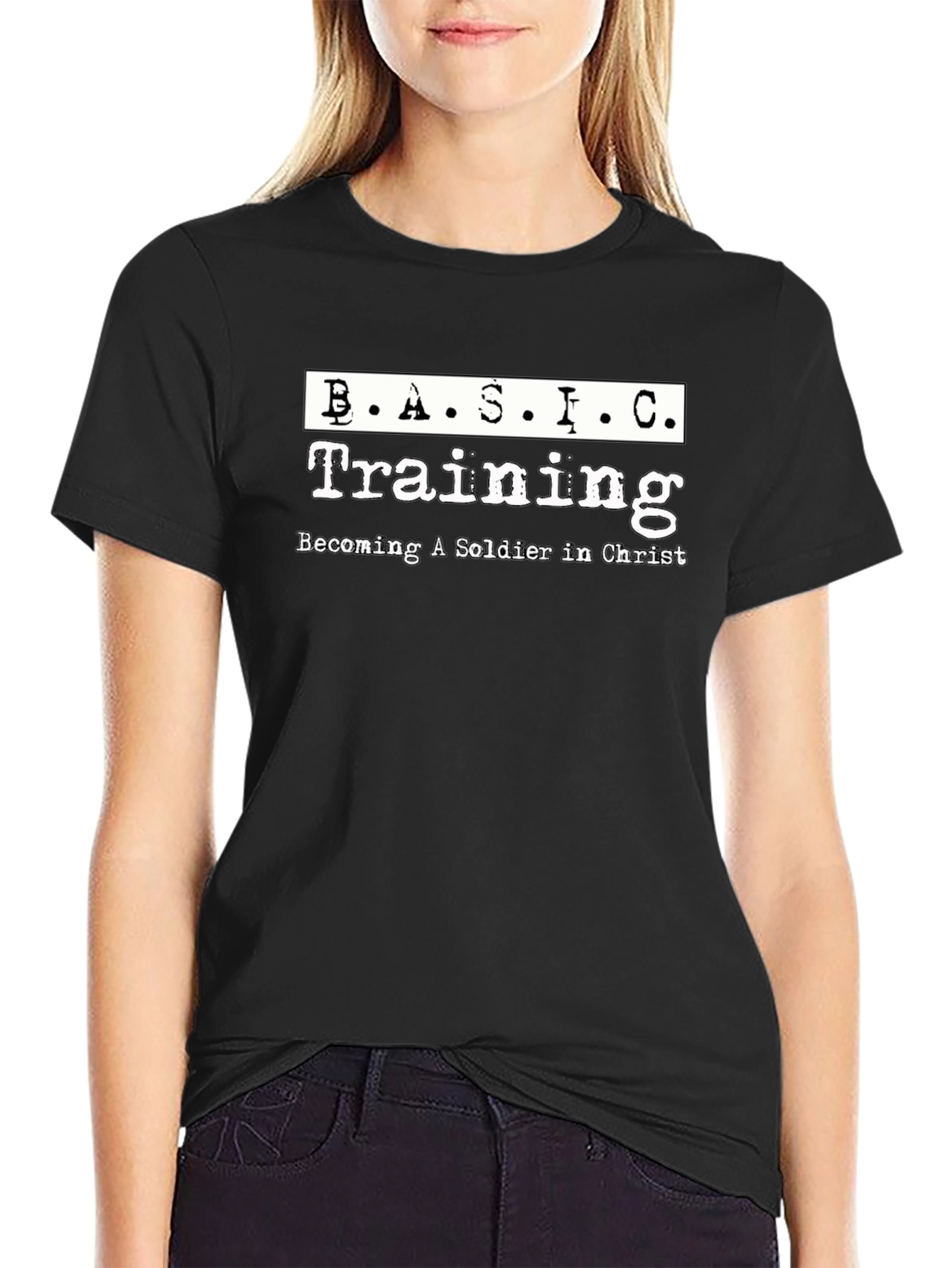 BASIC Training Soldier in Christ Black T-Shirt