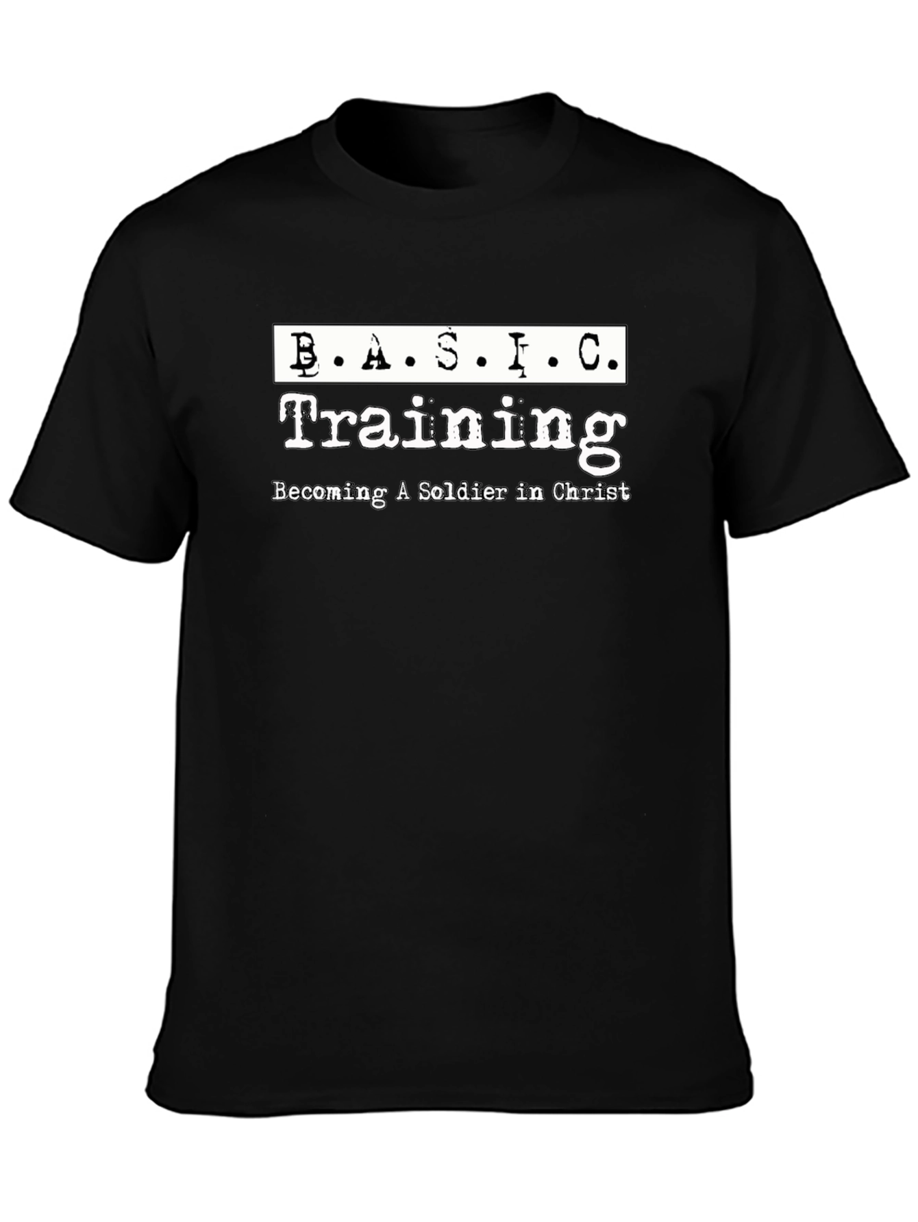 BASIC Training Soldier in Christ Black T-Shirt