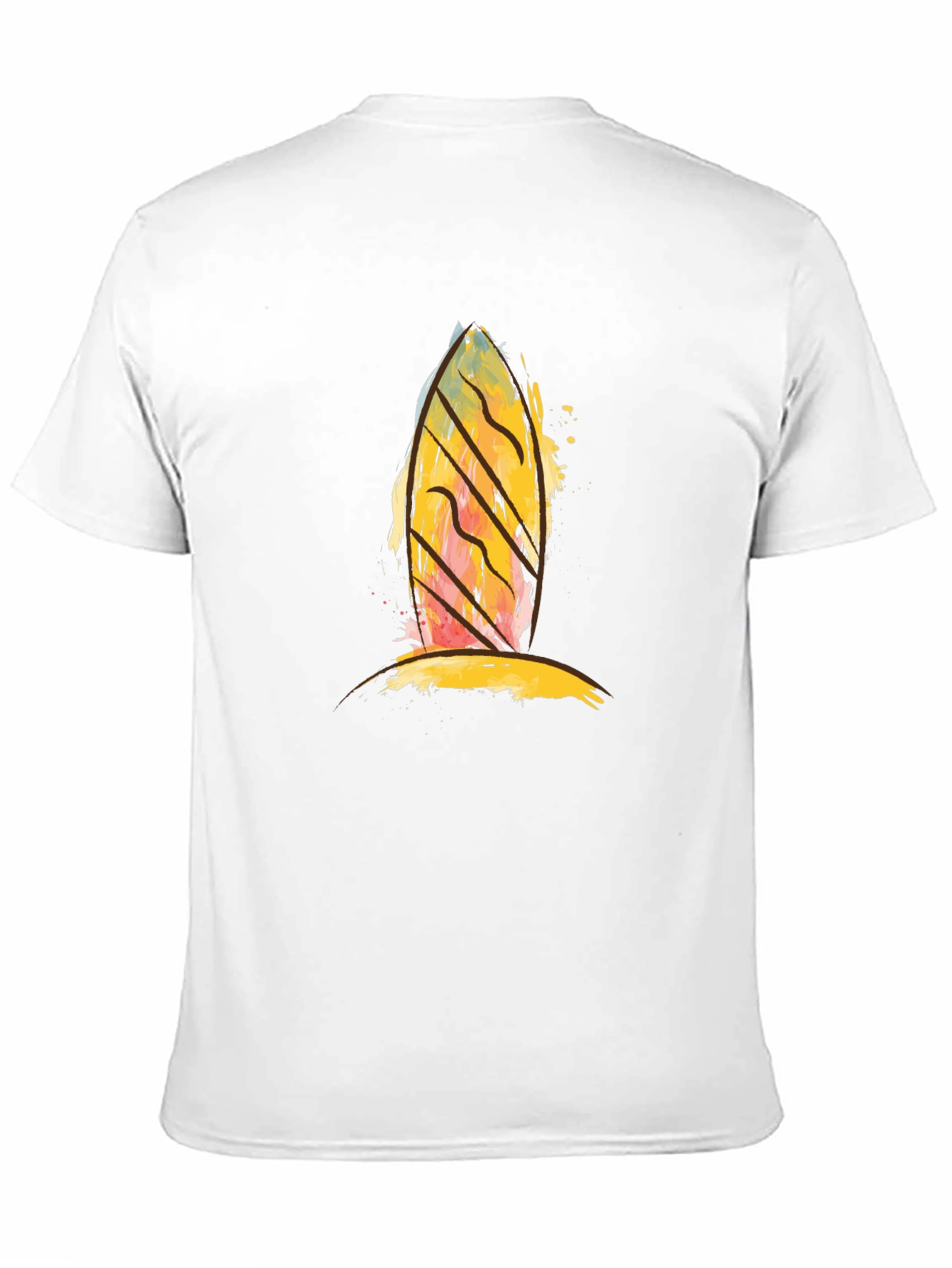 Abstract Surfboard Graphic Black T-Shirt