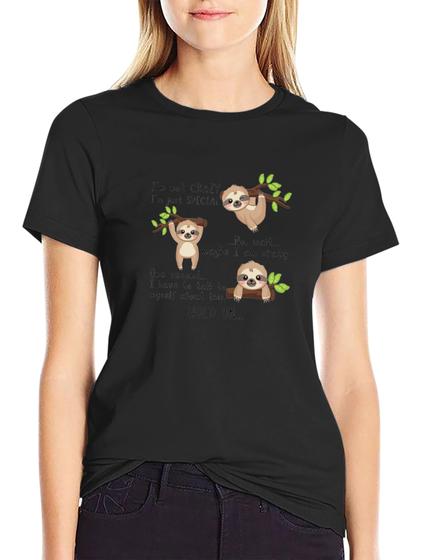 Crazy Sloth T-Shirt - Funny Animal Tee