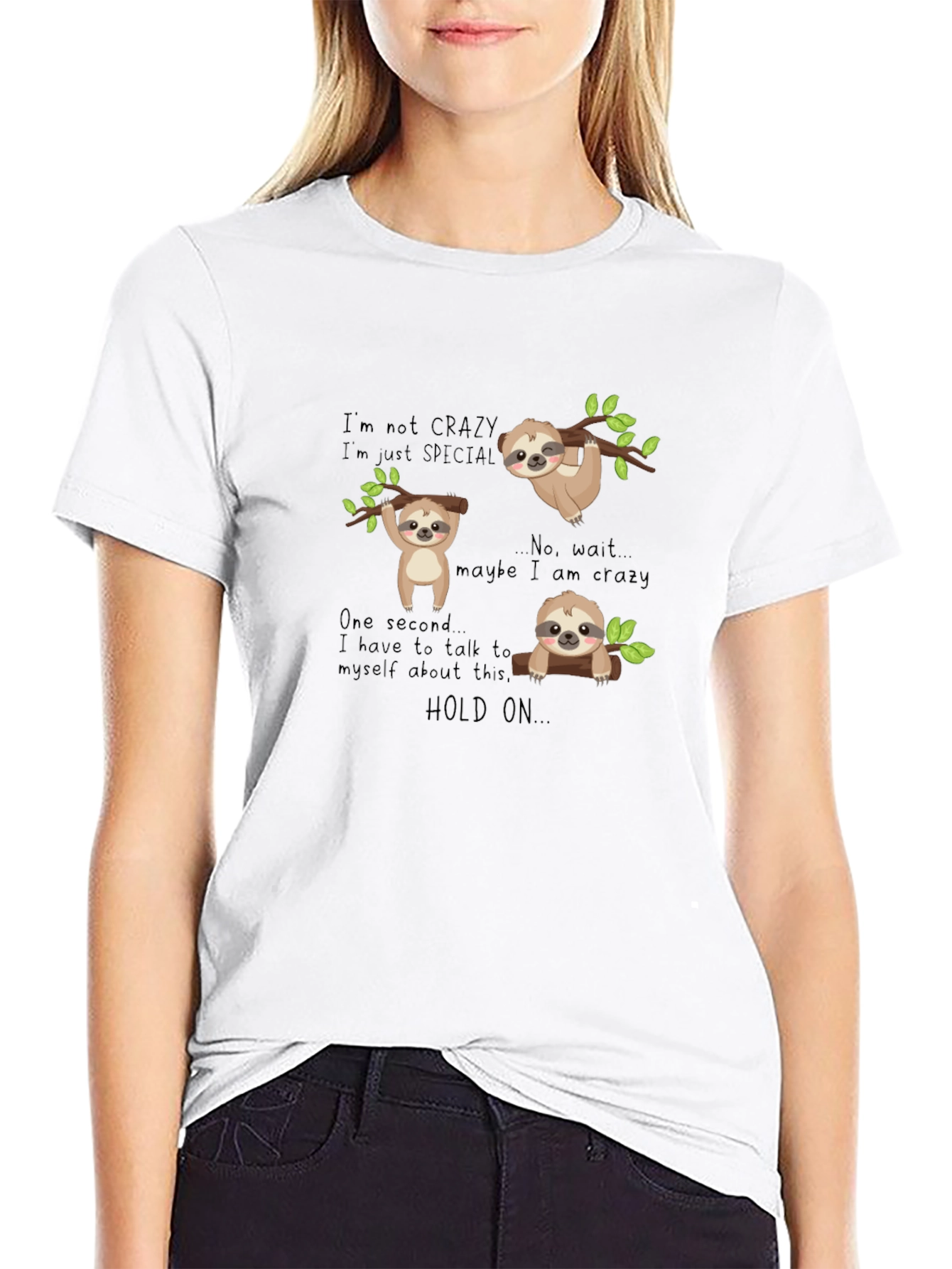 Crazy Sloth T-Shirt - Funny Animal Tee