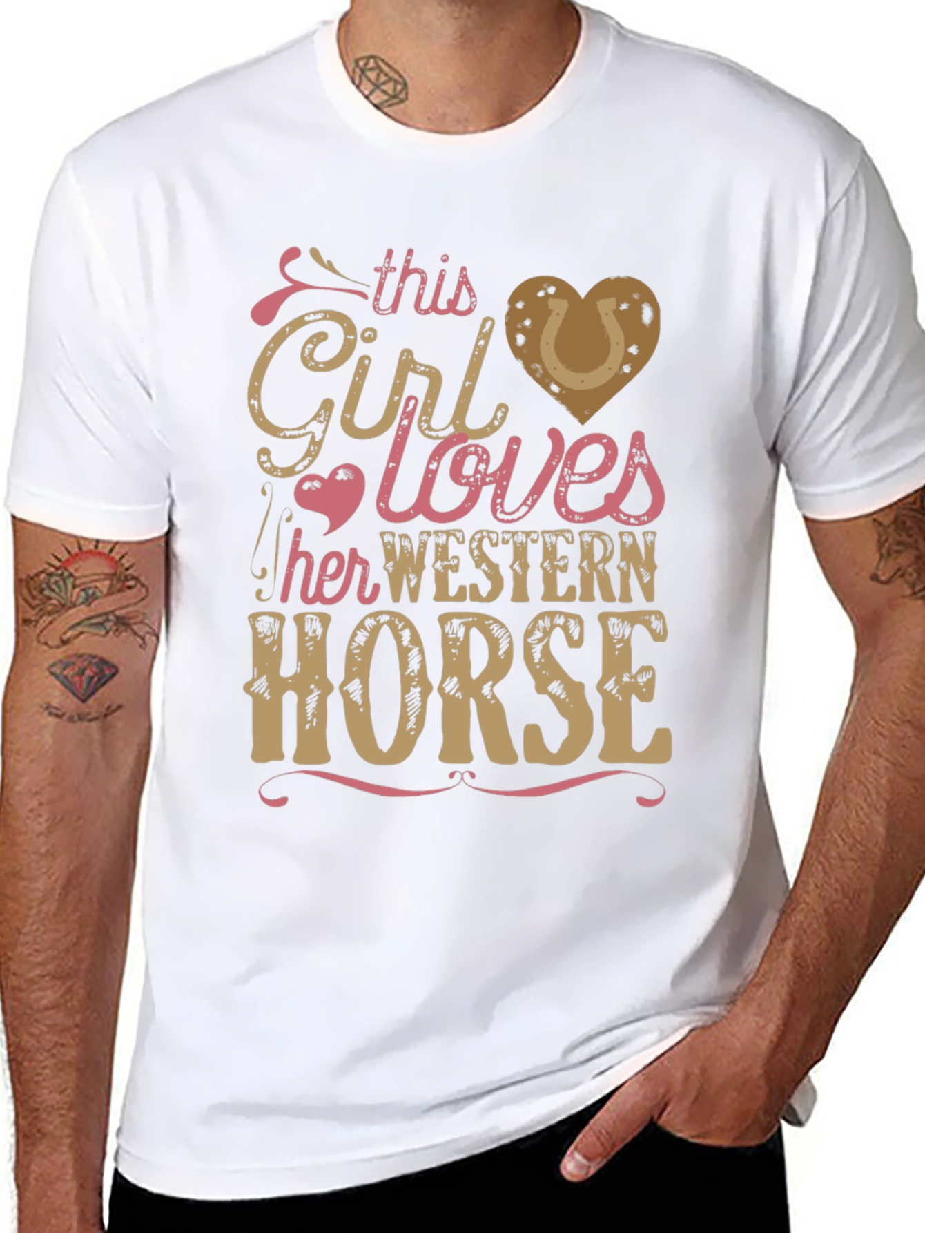 Girl Loves Western Horse Graphic Tee