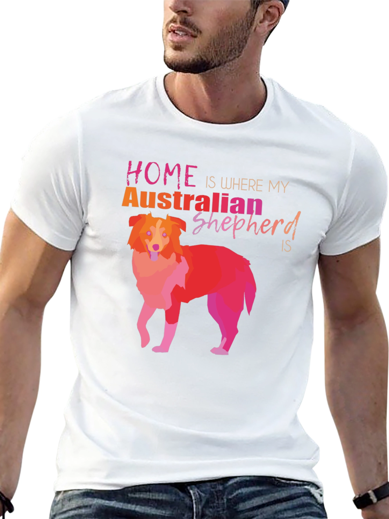 Australian Shepherd Home T-Shirt Dog Lover Tee