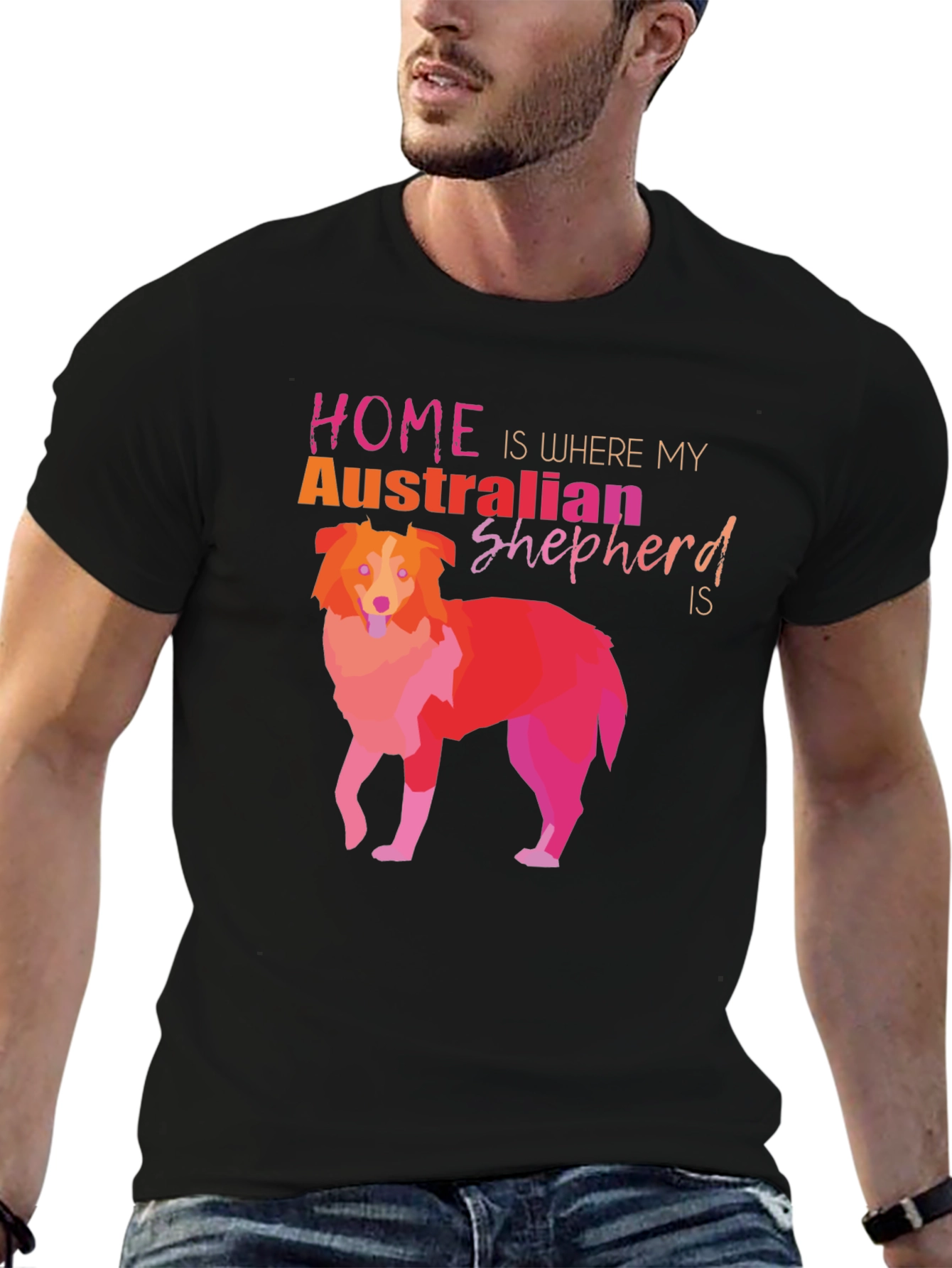 Australian Shepherd Home T-Shirt Dog Lover Tee