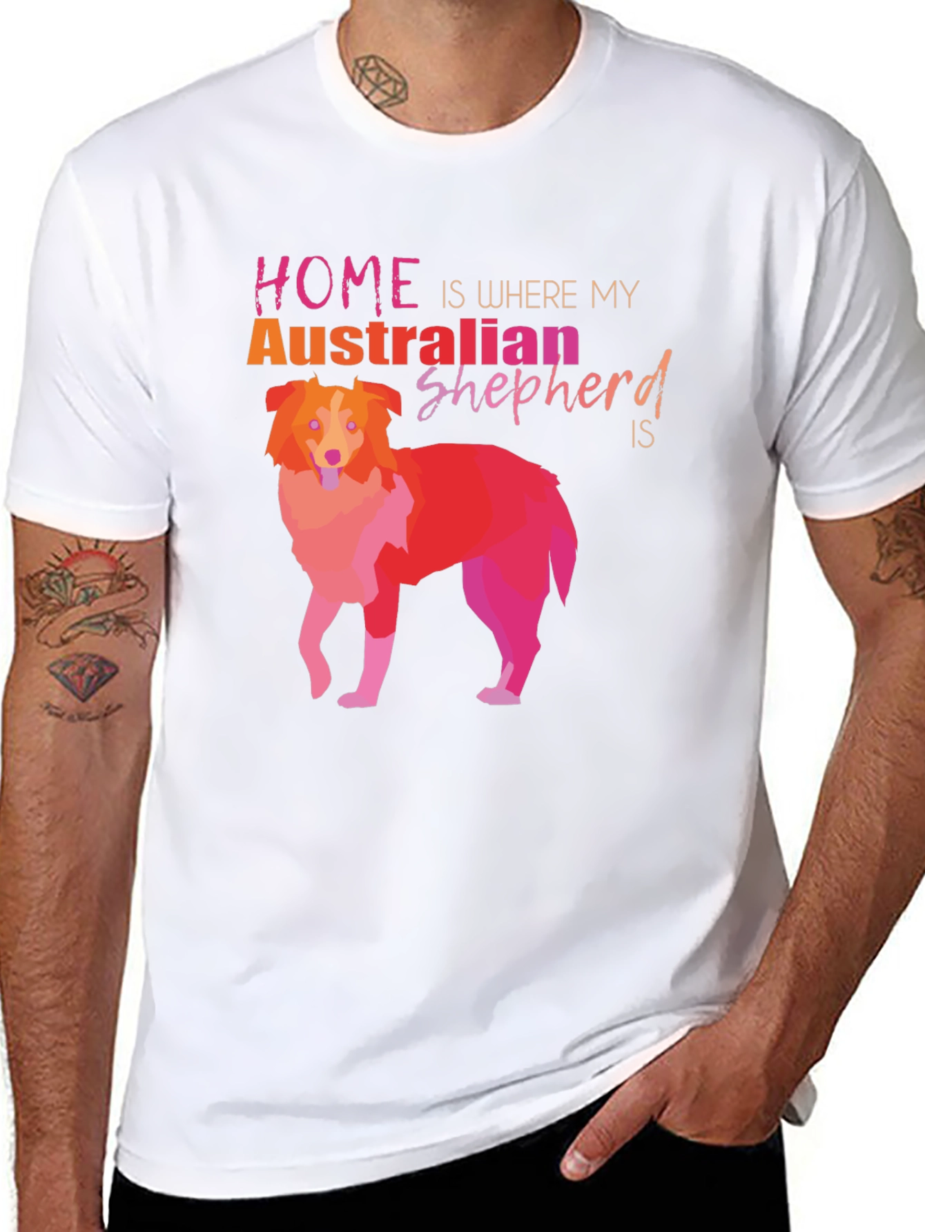 Australian Shepherd Home T-Shirt Dog Lover Tee