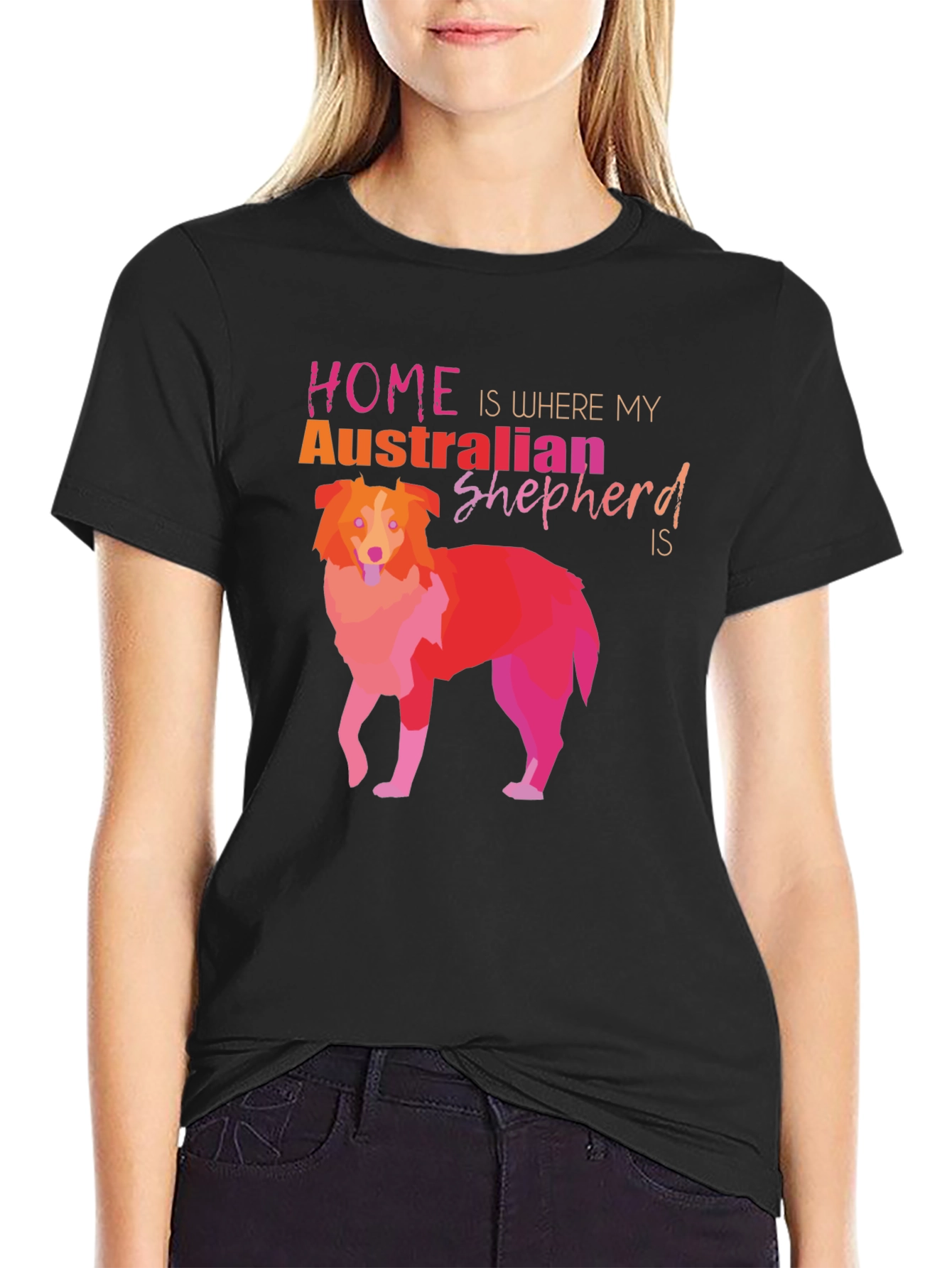 Australian Shepherd Home T-Shirt Dog Lover Tee