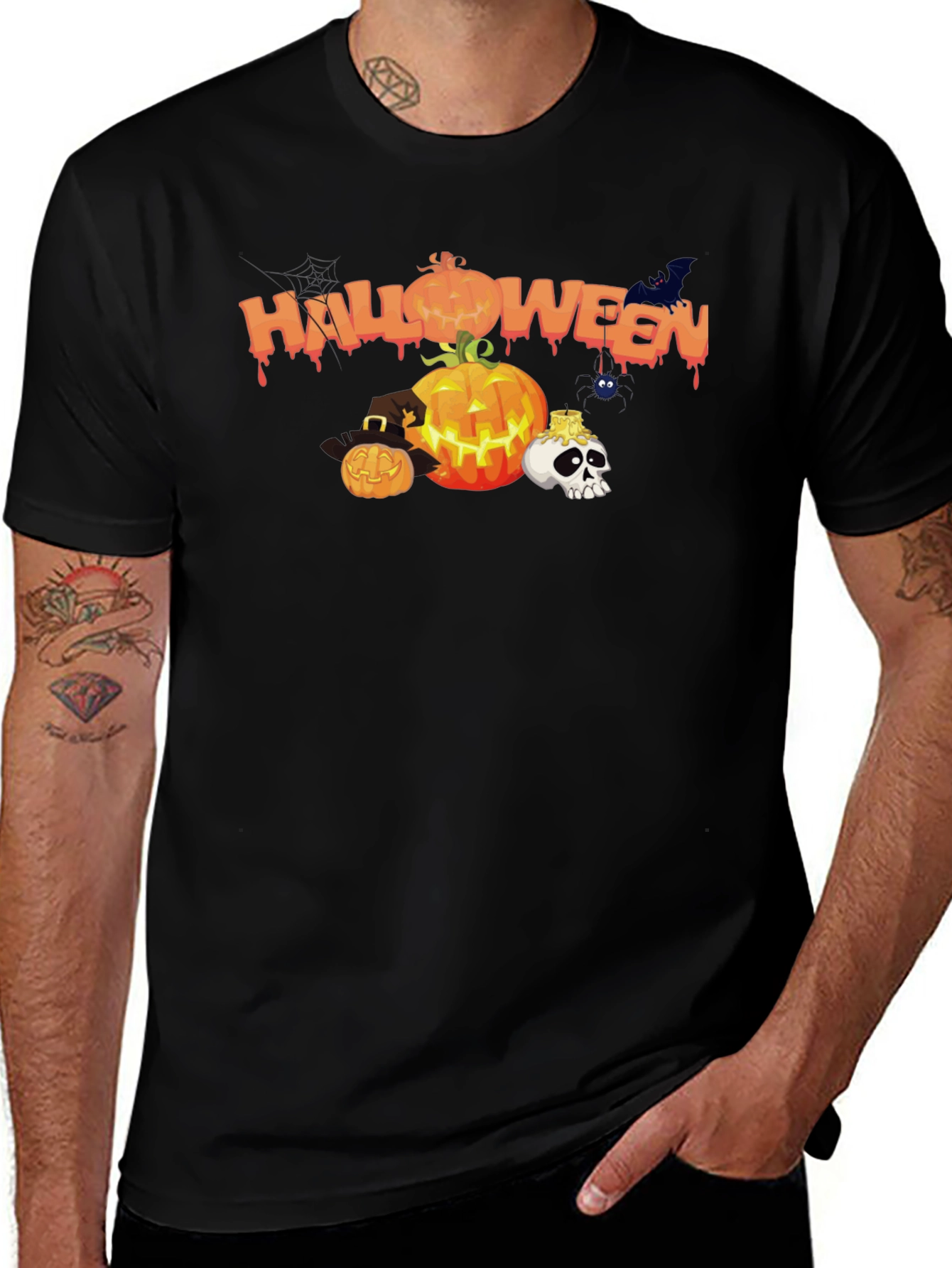 Halloween Graphic Black T-Shirt