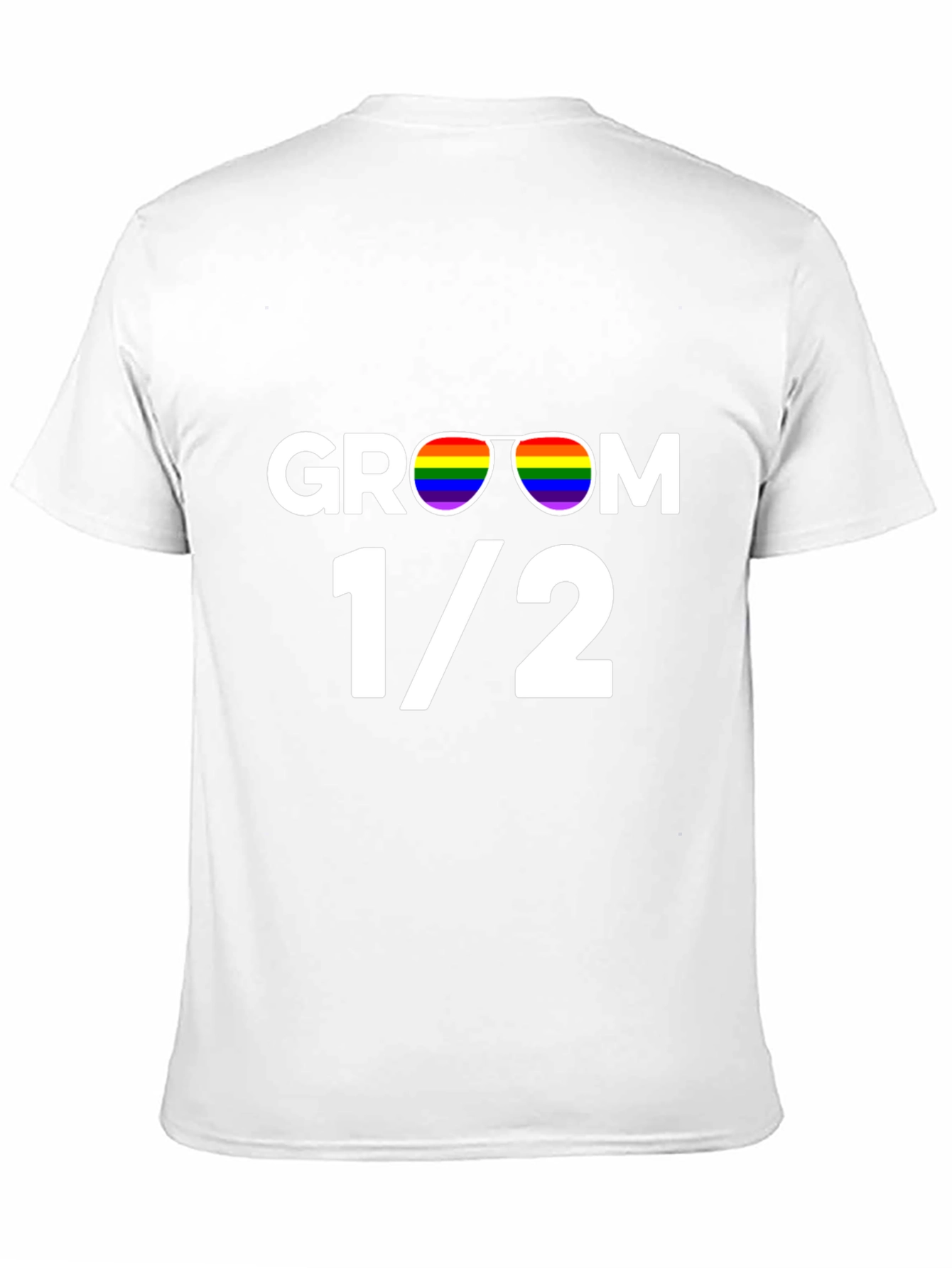 Groom 1/2 Pride T-Shirt - LGBTQ+ Wedding Tee