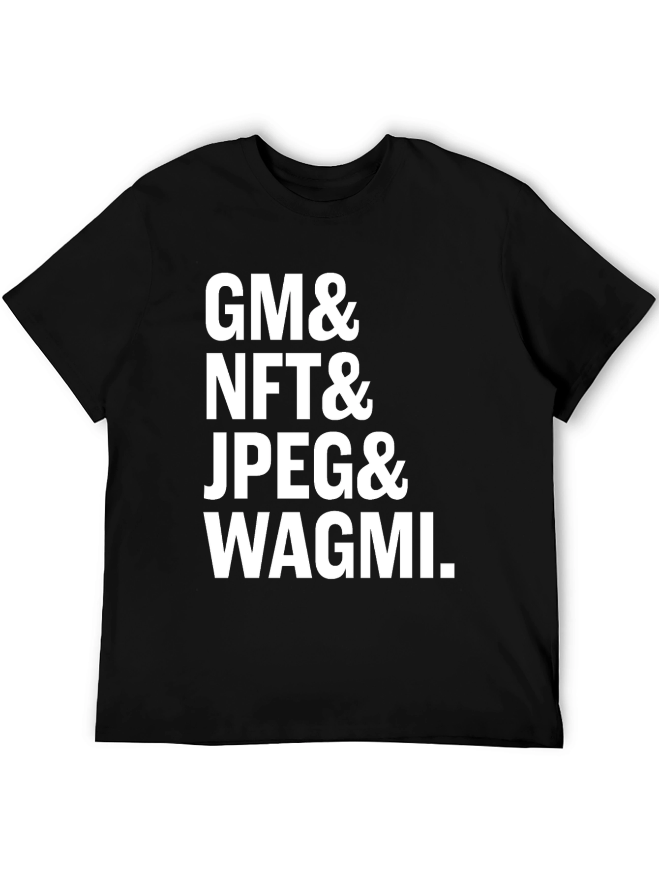 GM NFT JPEG WAGMI Black Graphic Tee