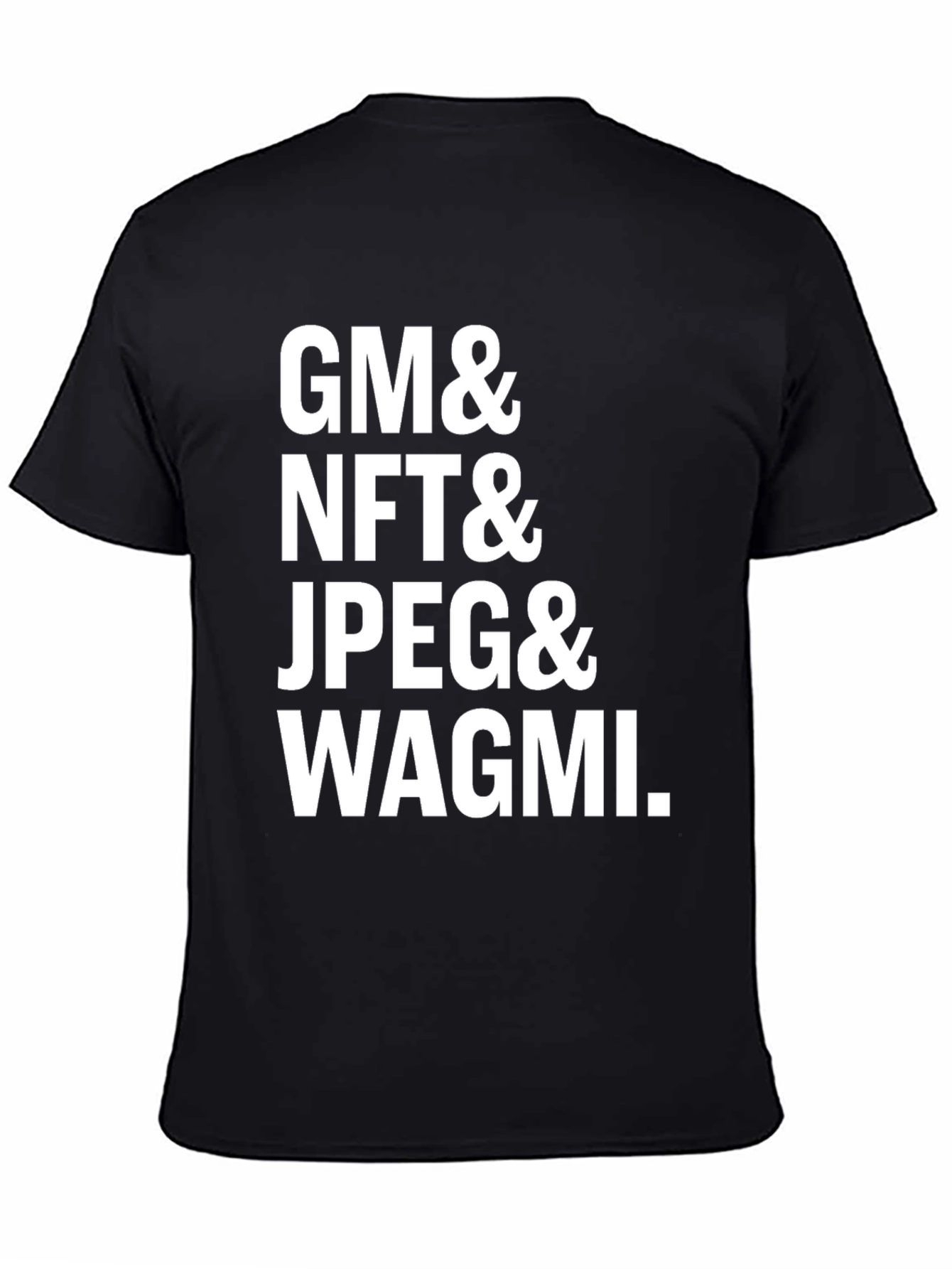 GM NFT JPEG WAGMI Black Graphic Tee