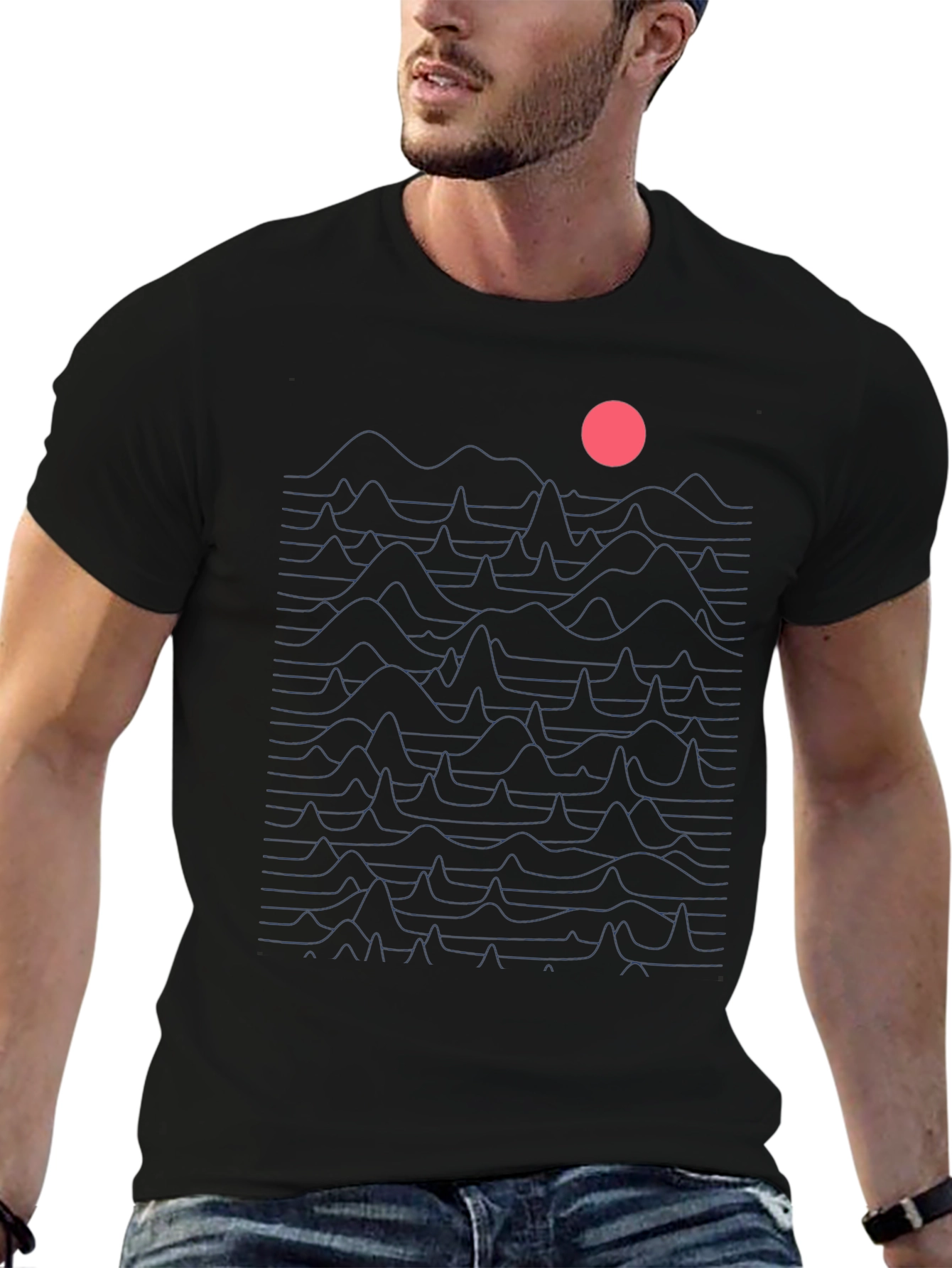 Abstract Graphic Black T-Shirt