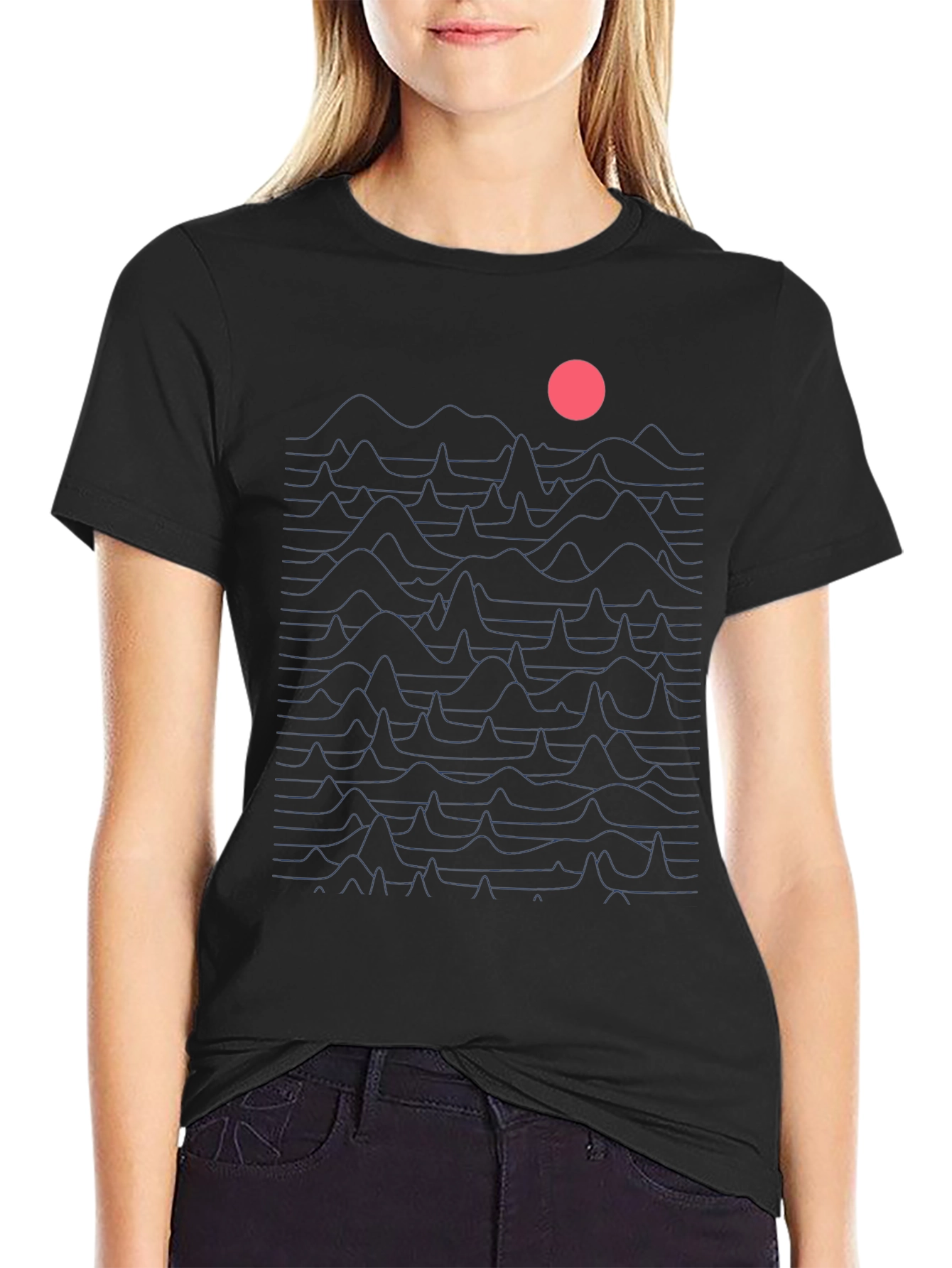 Abstract Graphic Black T-Shirt