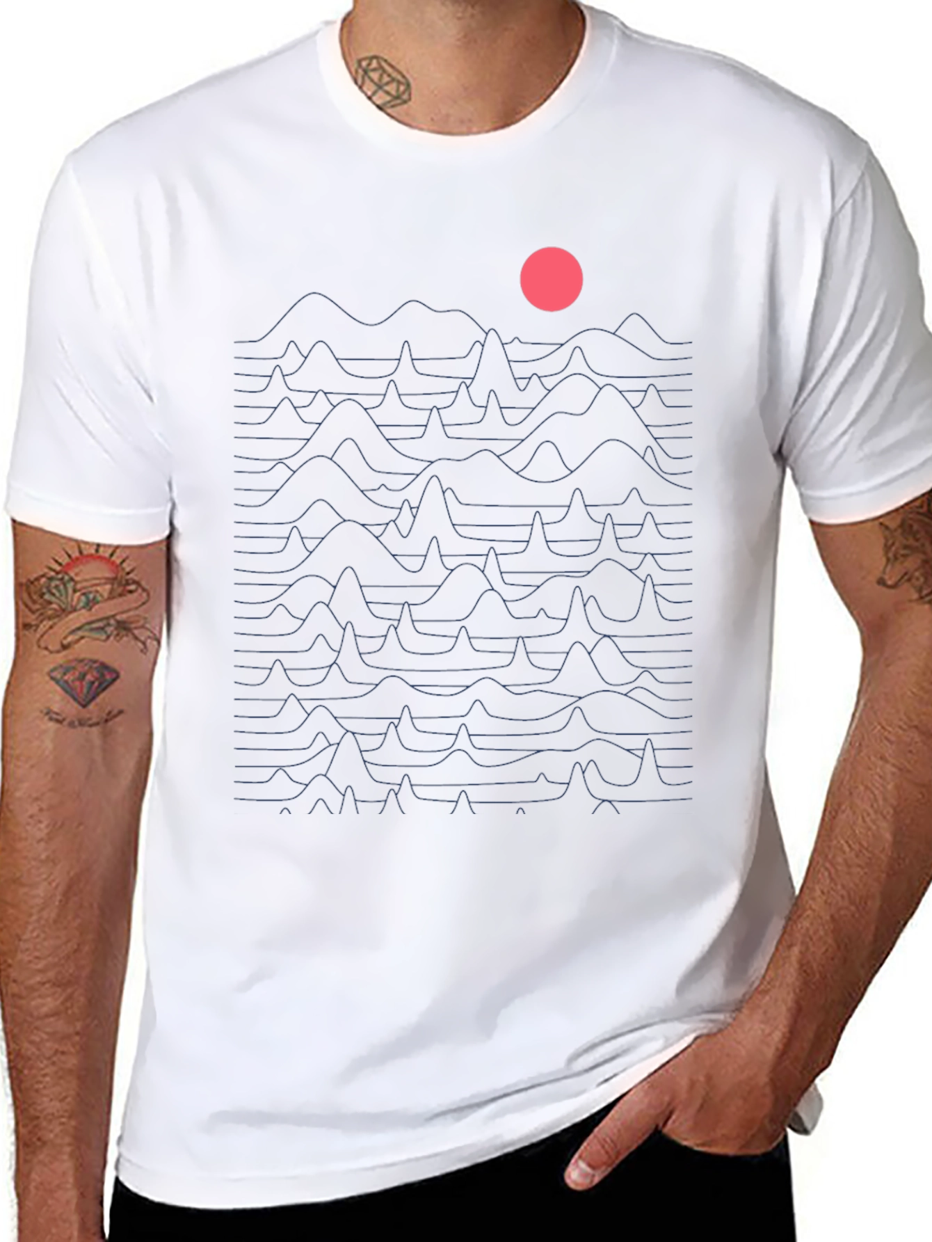Abstract Graphic Black T-Shirt