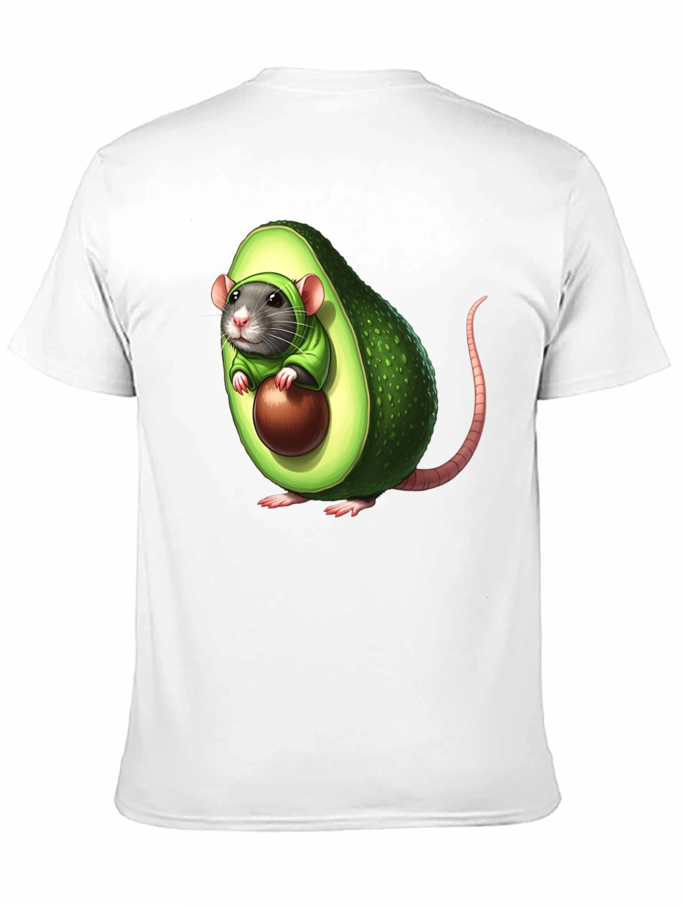 Avocado Rat Graphic T-Shirt - Unique Cartoon Tee