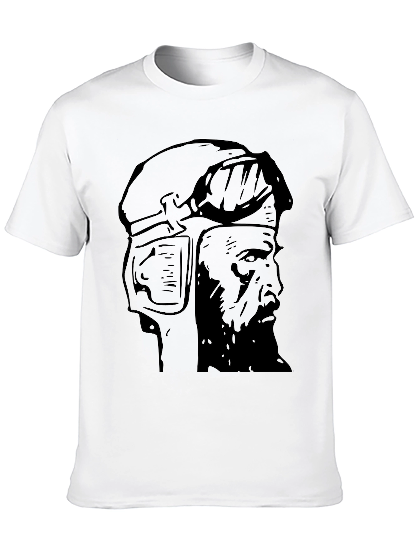 Aviator Graphic Tee - Black Cotton T-Shirt