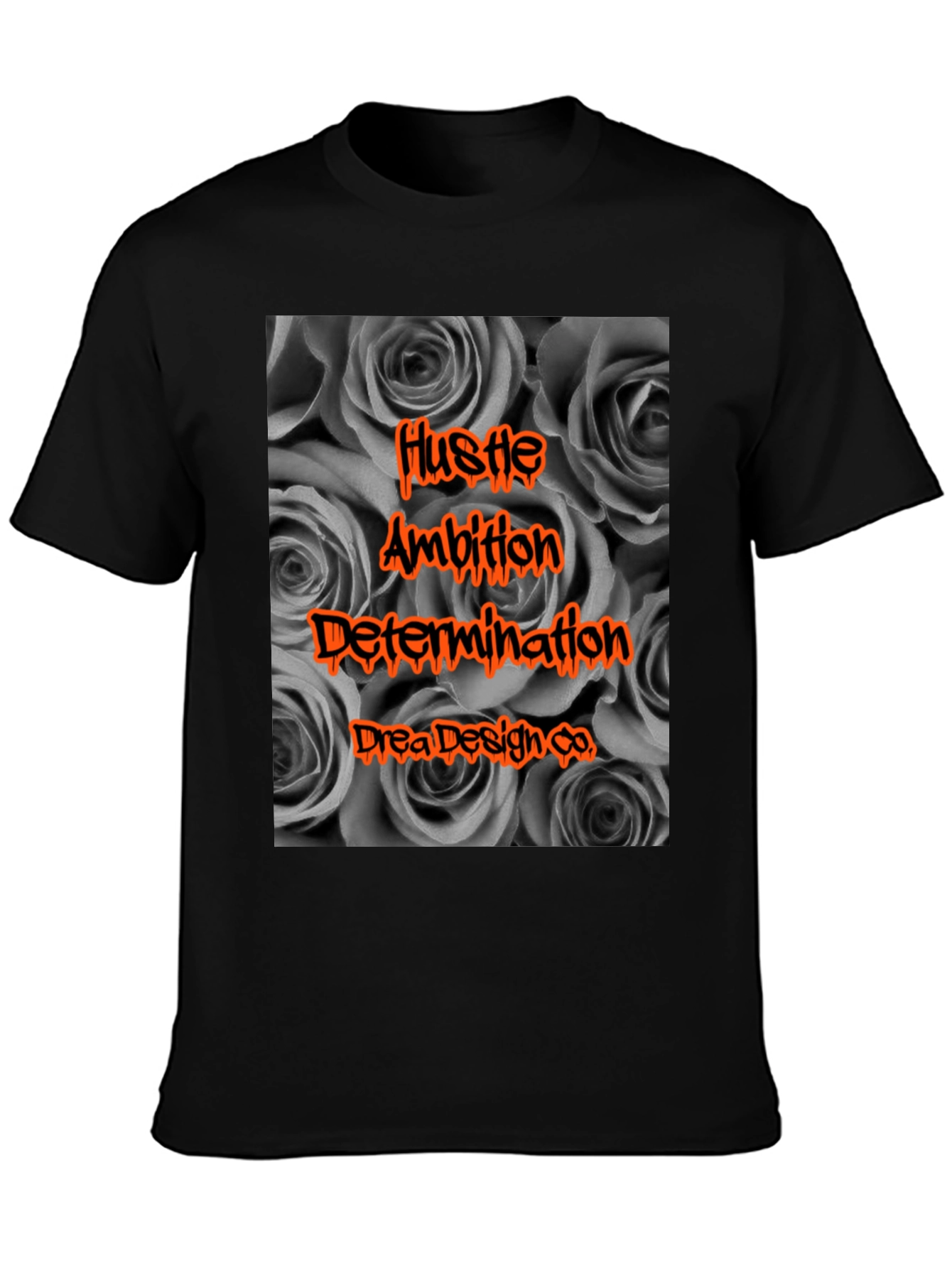 Hustle Ambition Black Graphic Tee